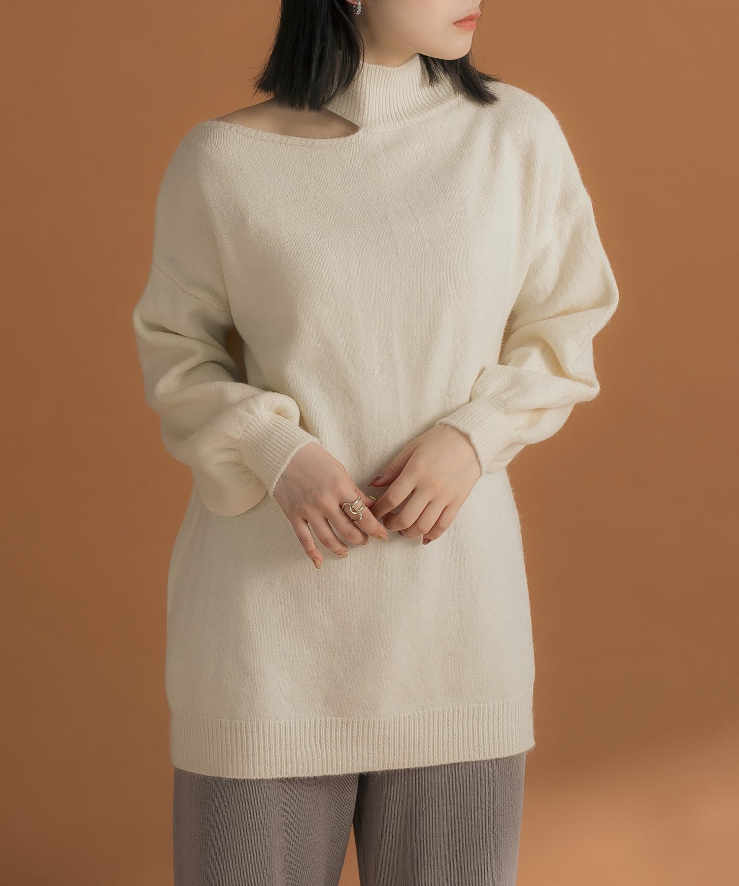 身長：157cm サイズ：one