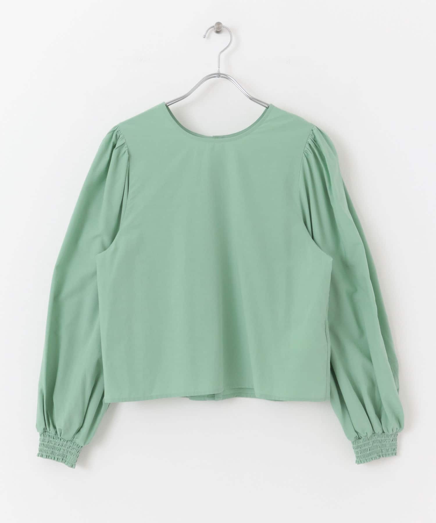 2WAYボリュームスリーブブラウス GREEN one