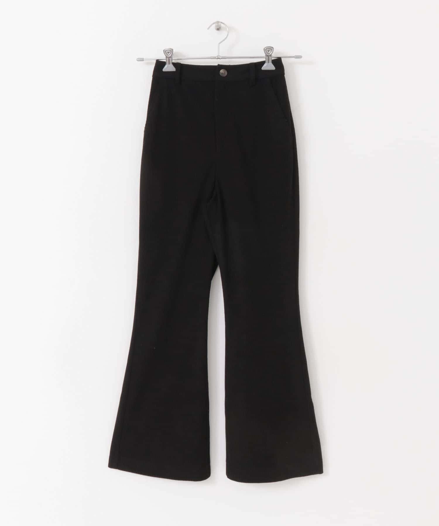 コーデュロイフレアパンツ BLACK one