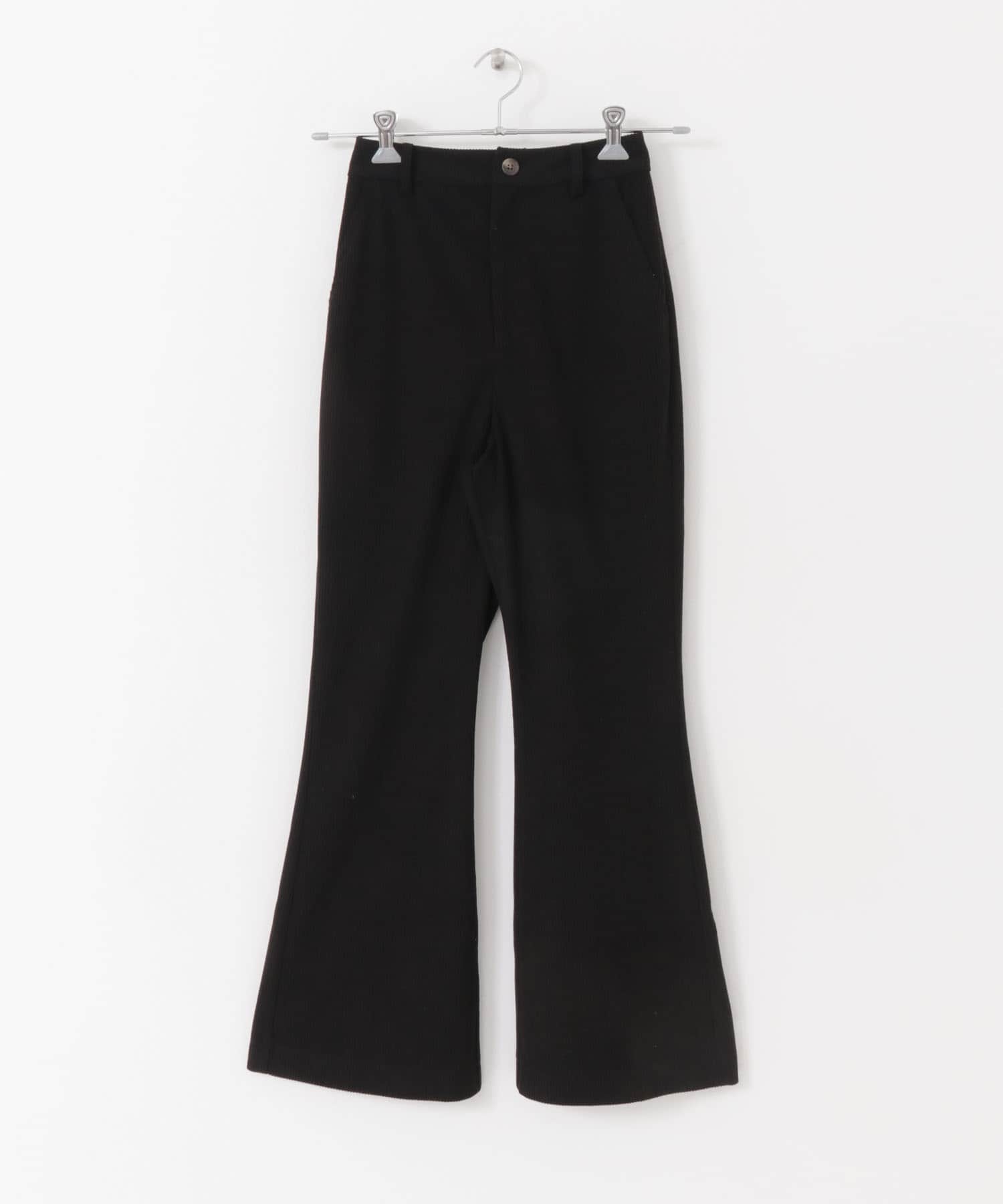 コーデュロイフレアパンツ BLACK one