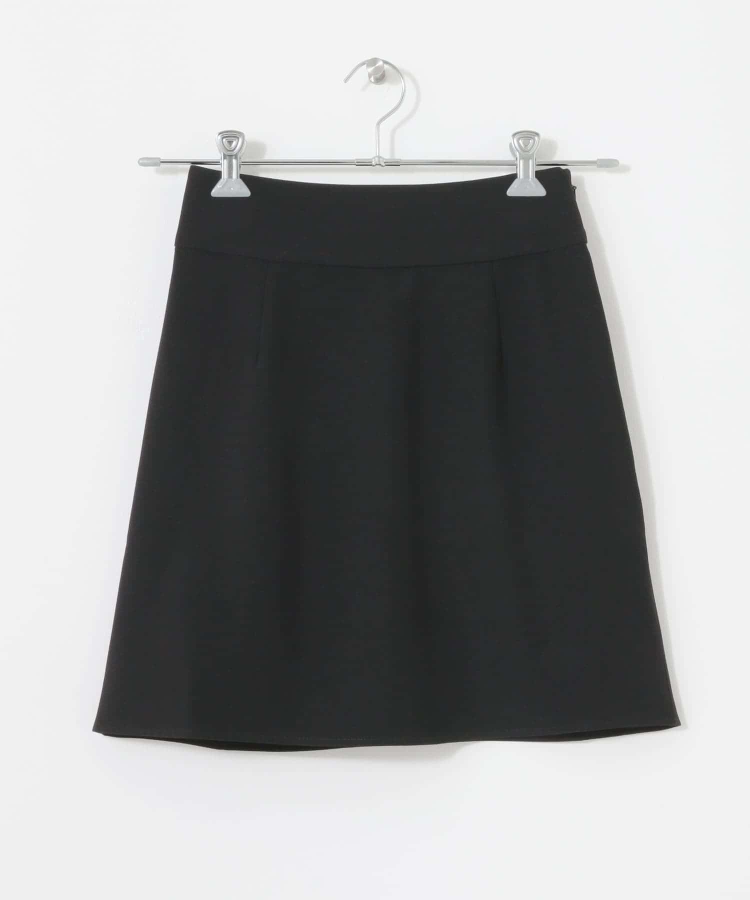 ハイウエスト台形ミニスカート BLACK one