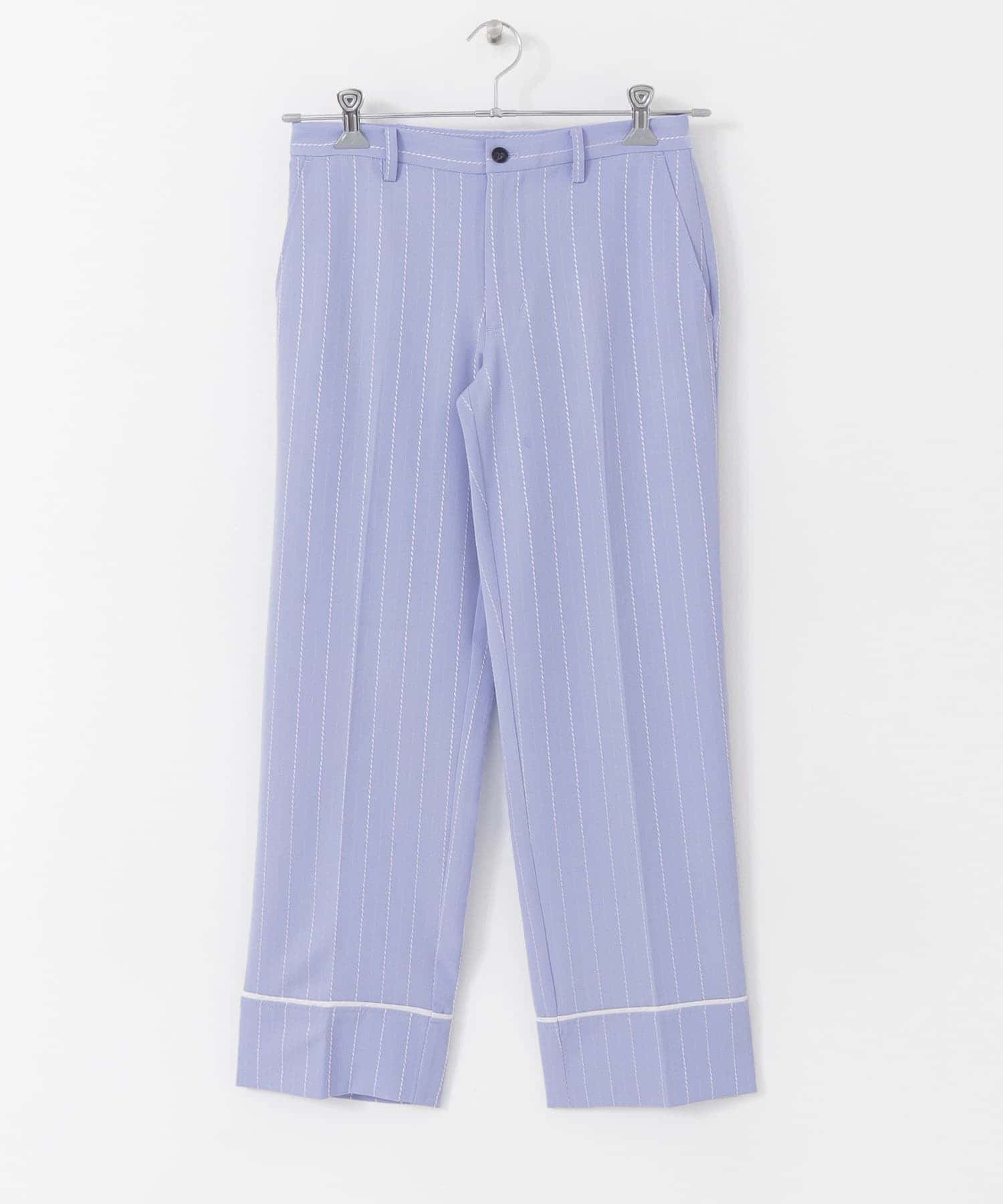 キレイシルエットカラースラックスパンツ BLUE S