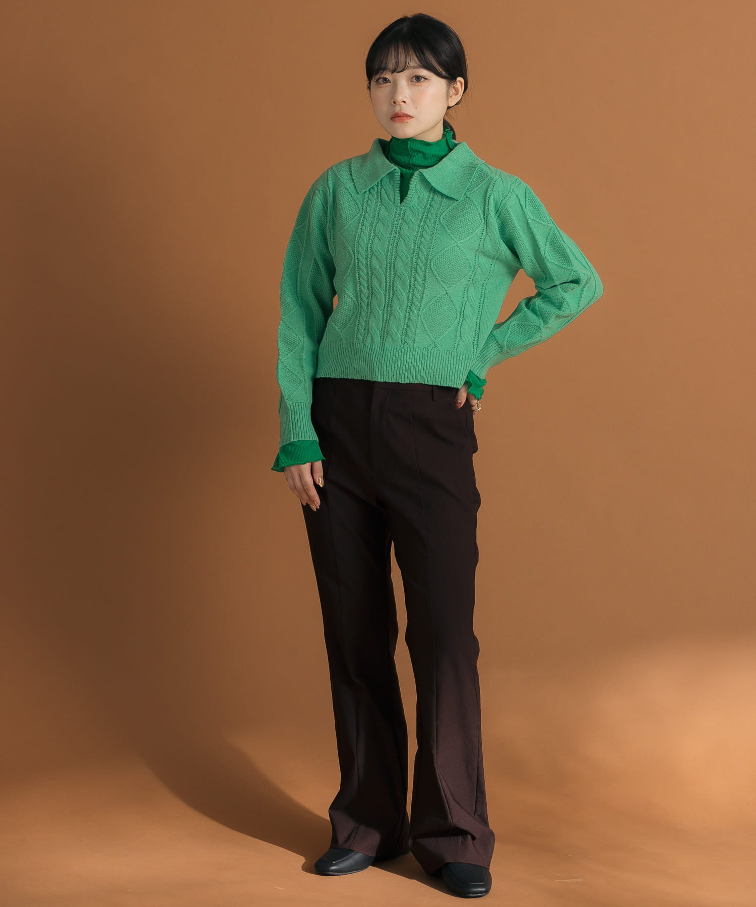 身長：157cm サイズ：one