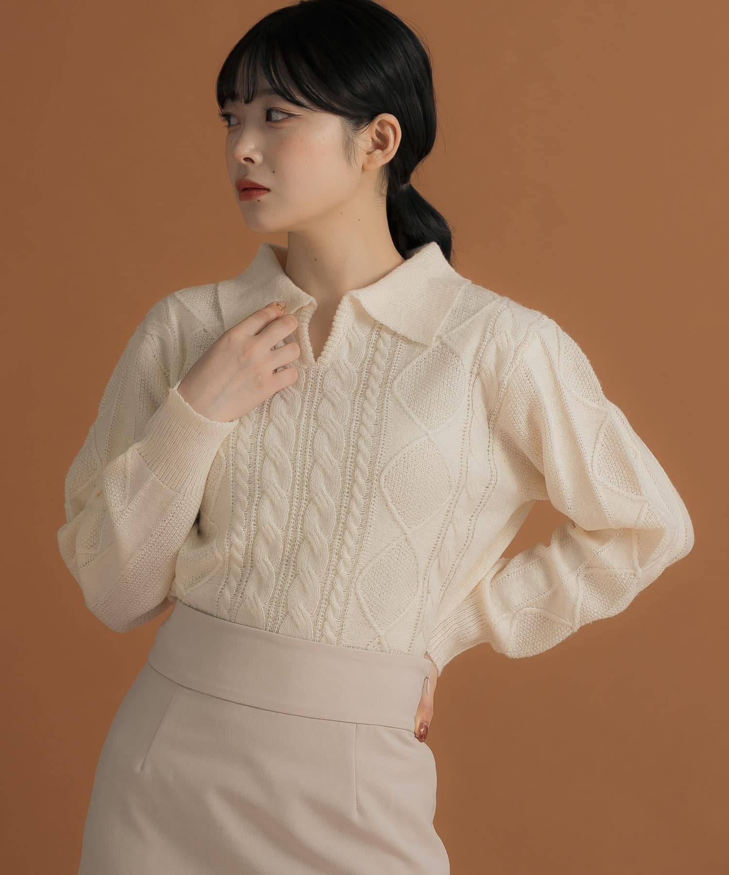 身長：157cm サイズ：one