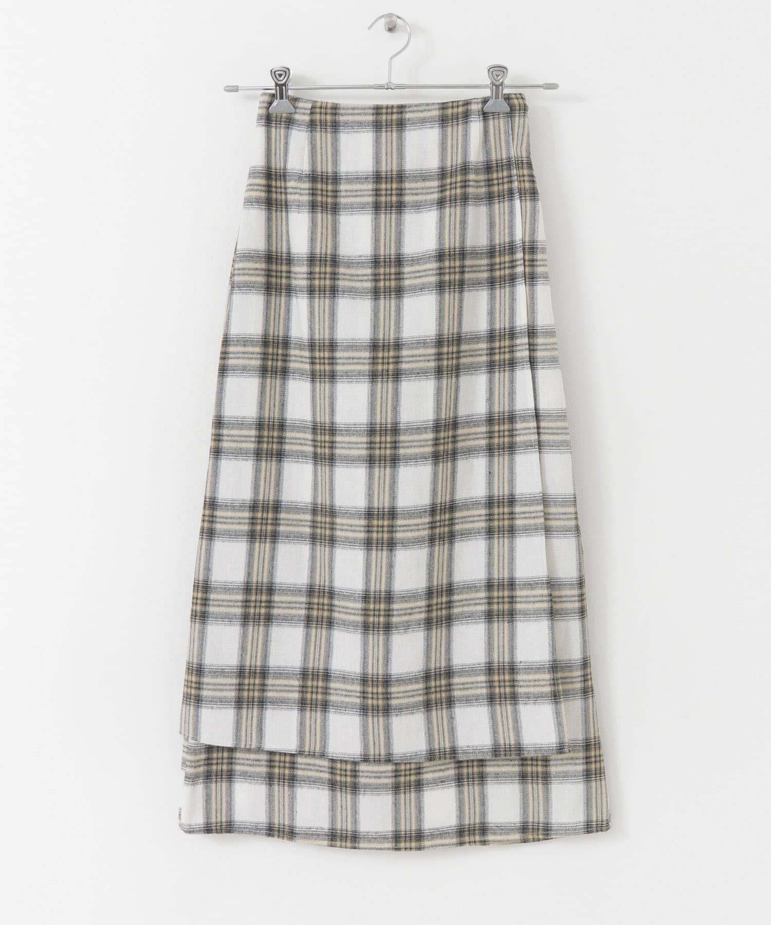 チェックラップスカート