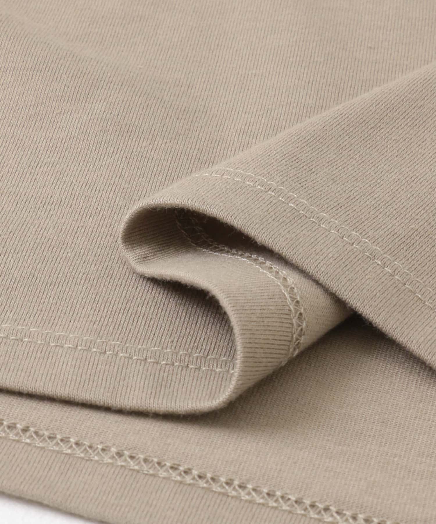 ギャザースリーブクロップドTシャツ MOCHA one