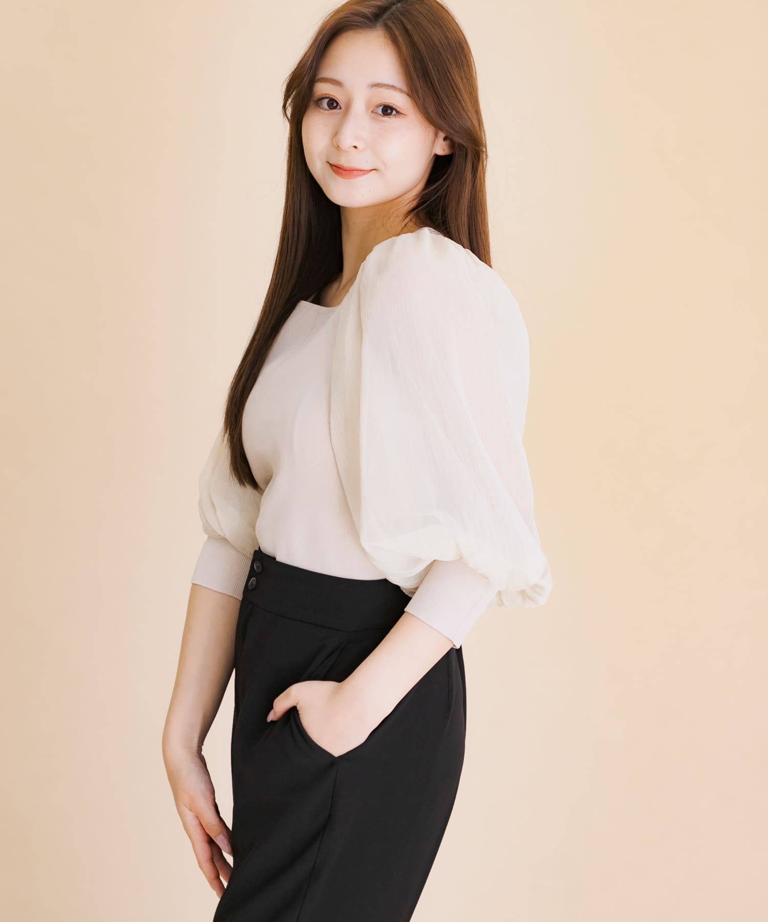 身長：154cm サイズ：one