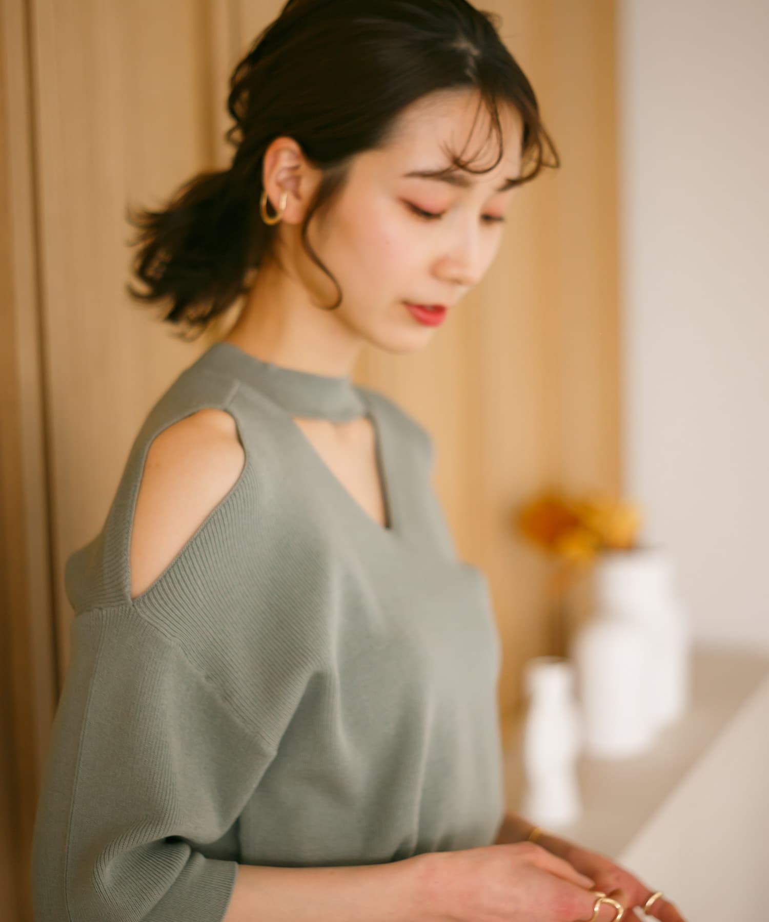 身長：165cm サイズ：one