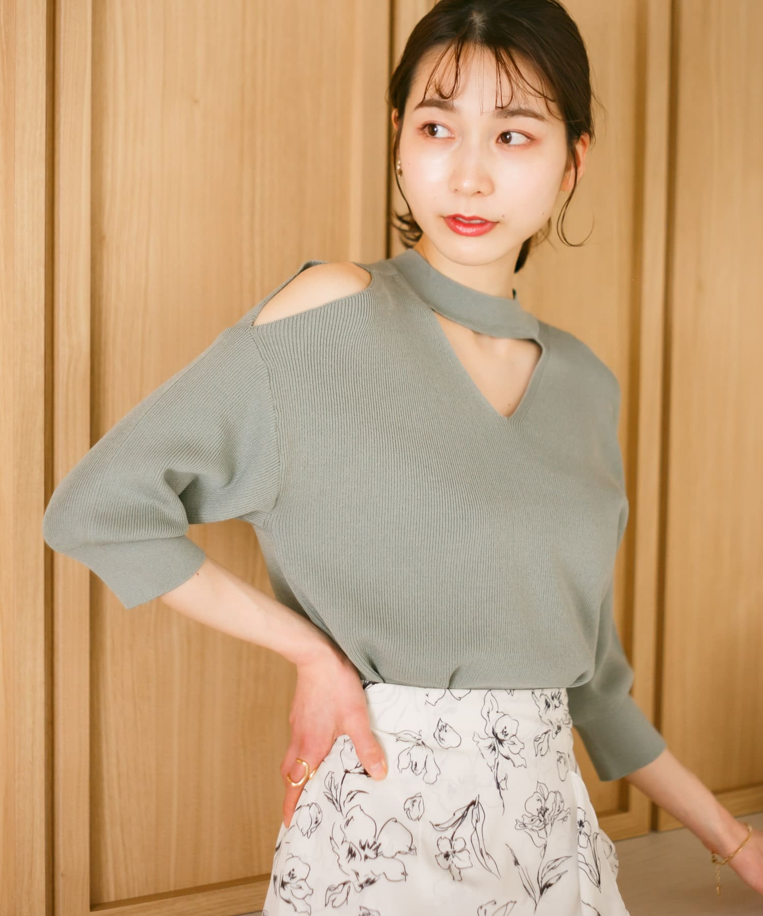 身長：165cm サイズ：one