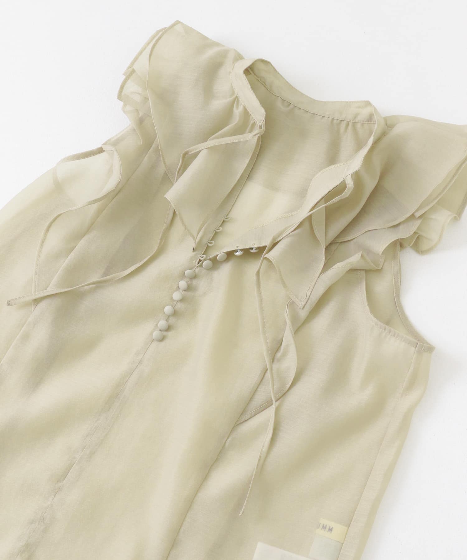 シアーラッフルブラウス BEIGE one