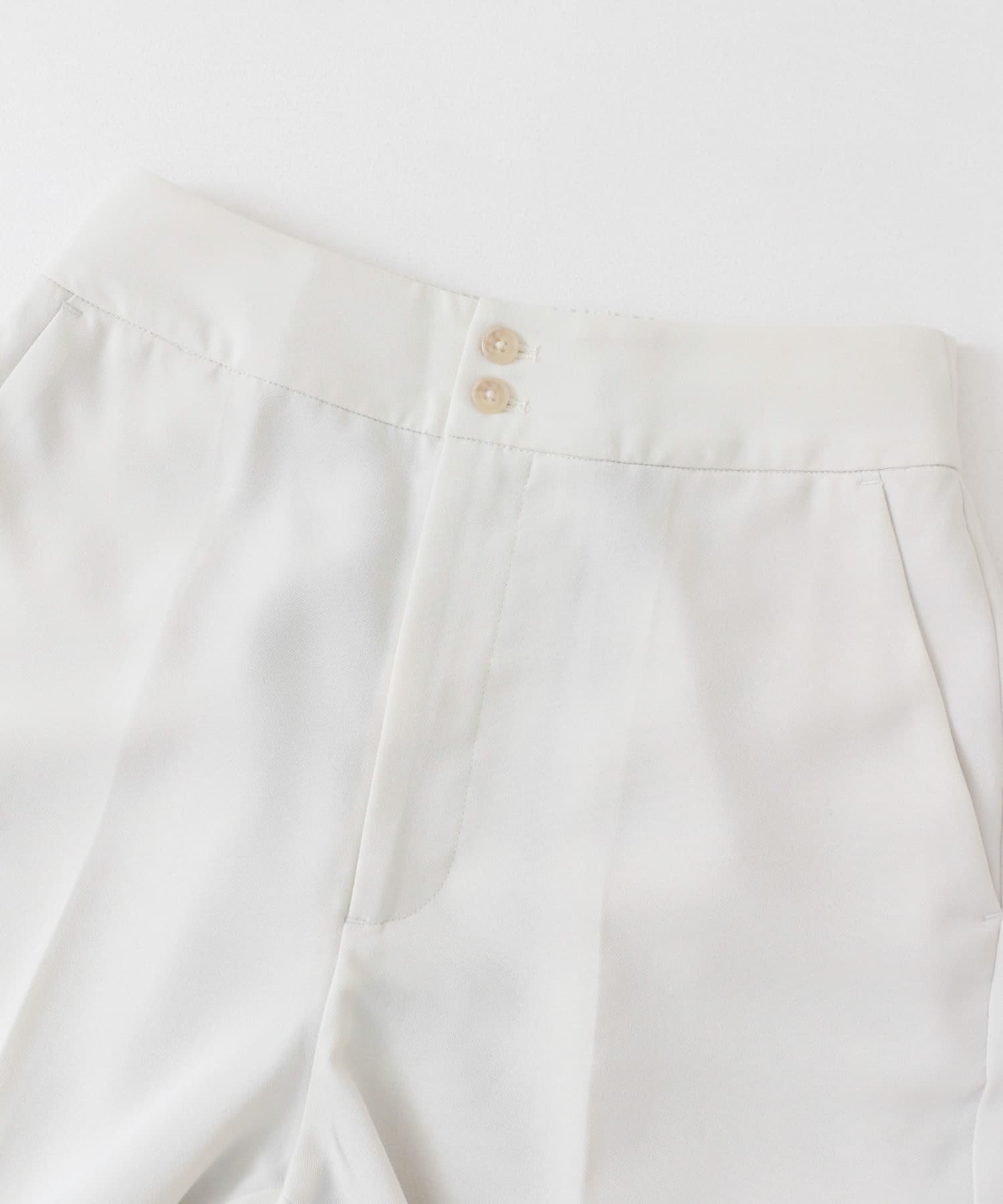 ハイウエストセミフレアパンツ OFF WHITE S