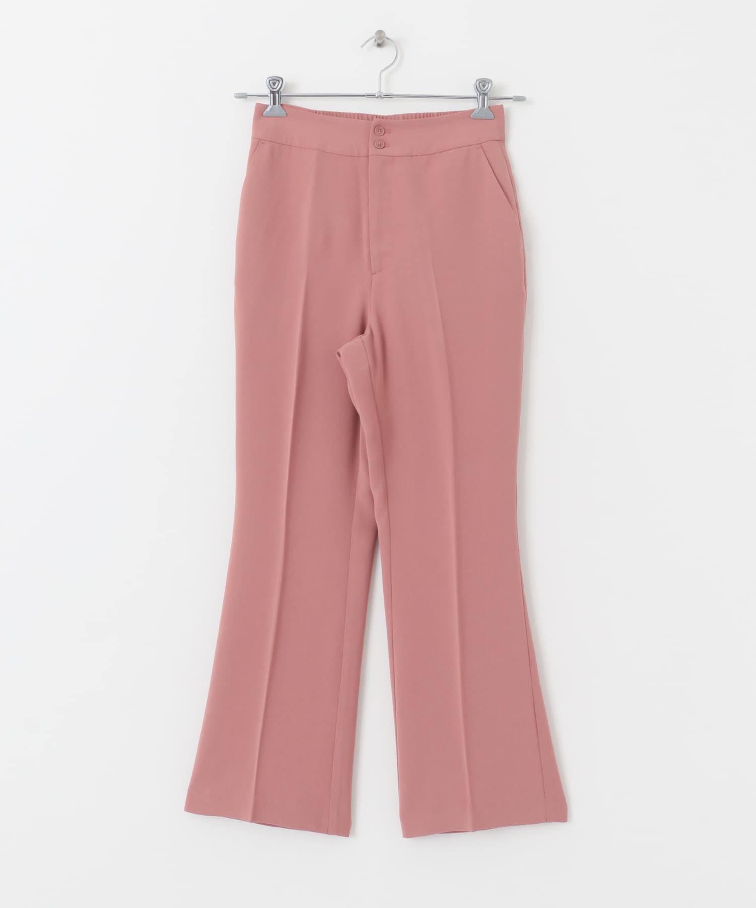 ハイウエストセミフレアパンツ DUSTY PINK S