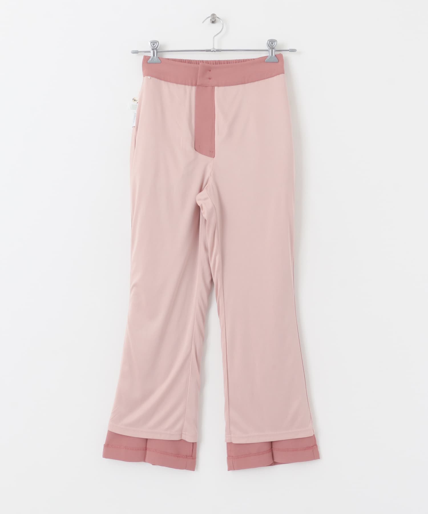 ハイウエストセミフレアパンツ DUSTY PINK S