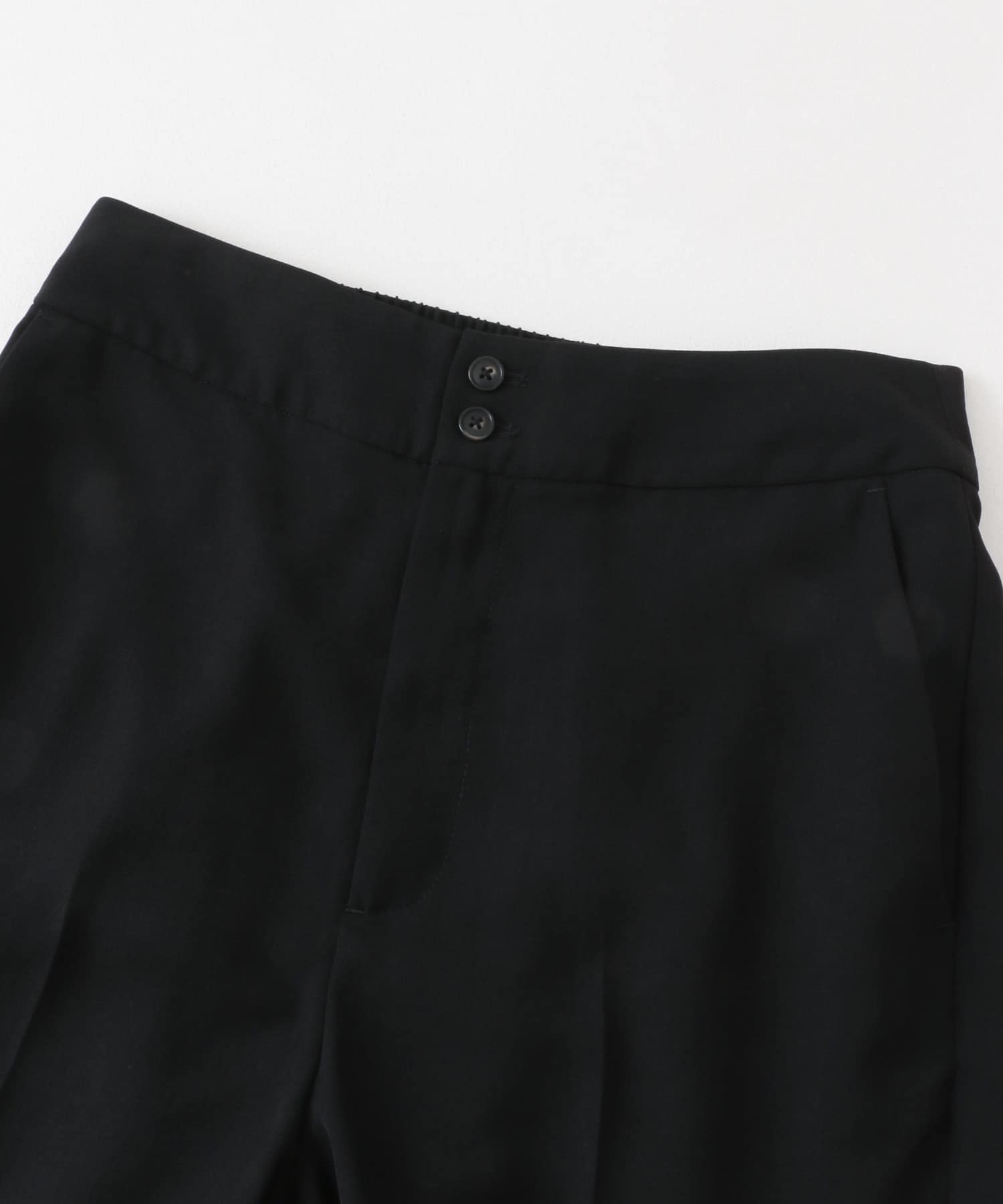 ハイウエストセミフレアパンツ BLACK S