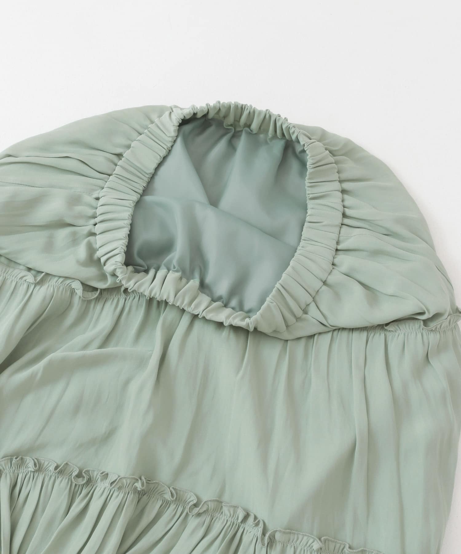 ランダムティアードロングスカート KHAKI S