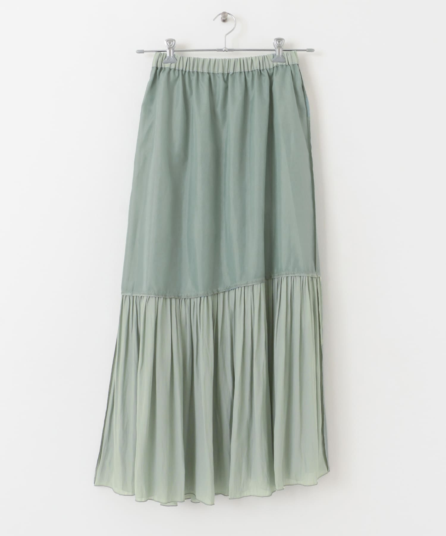 ランダムティアードロングスカート KHAKI S