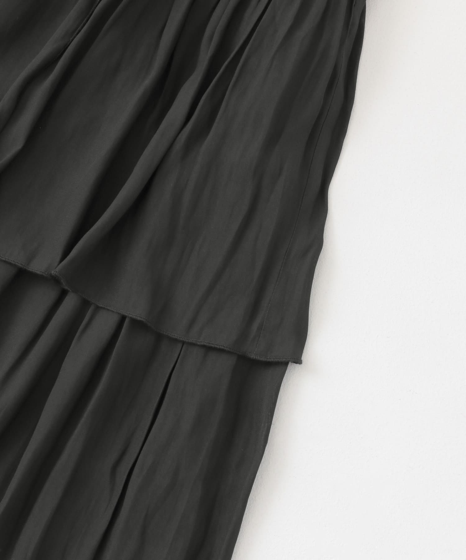 ランダムティアードロングスカート BLACK S