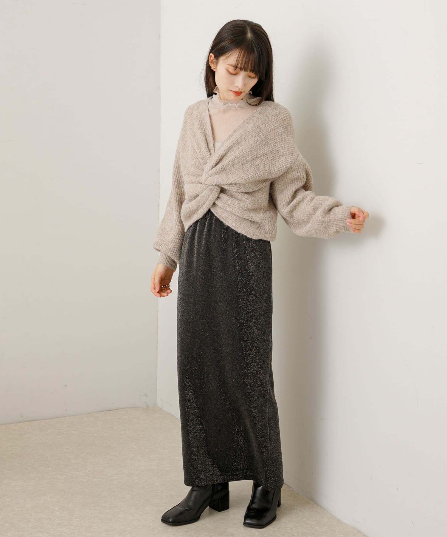 身長：155cm サイズ：one
