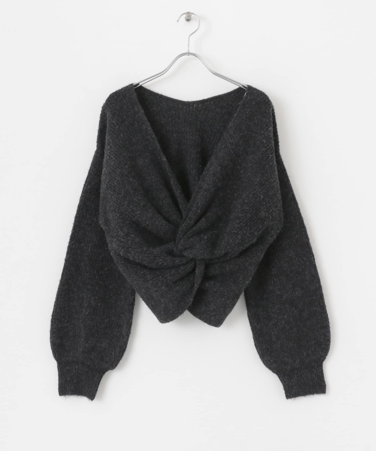 2WAYツイストデザインセーター BLACK one