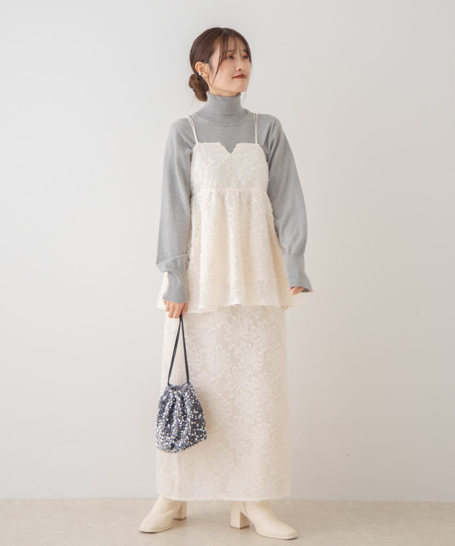 身長：153cm サイズ：one