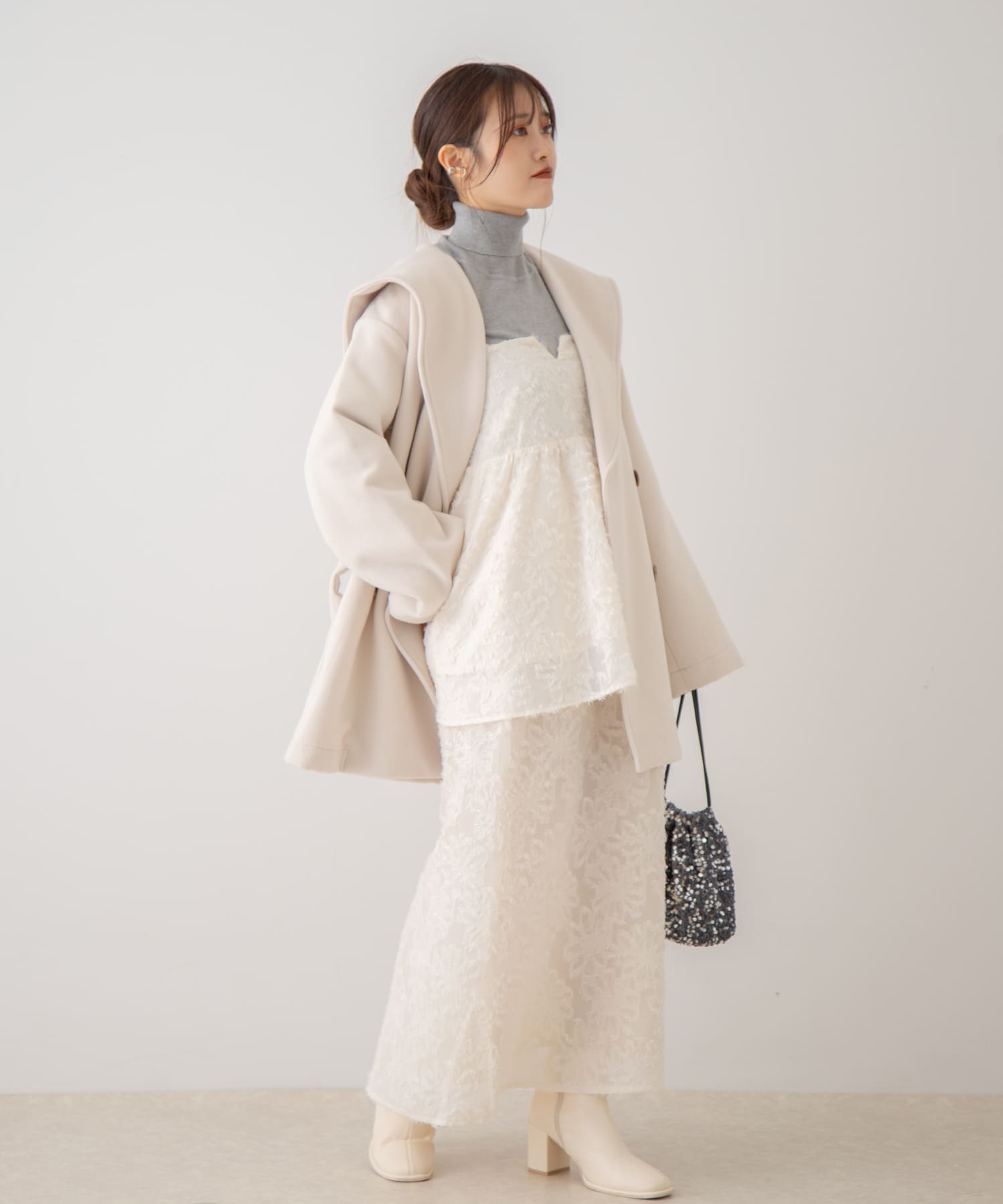 身長：153cm サイズ：one