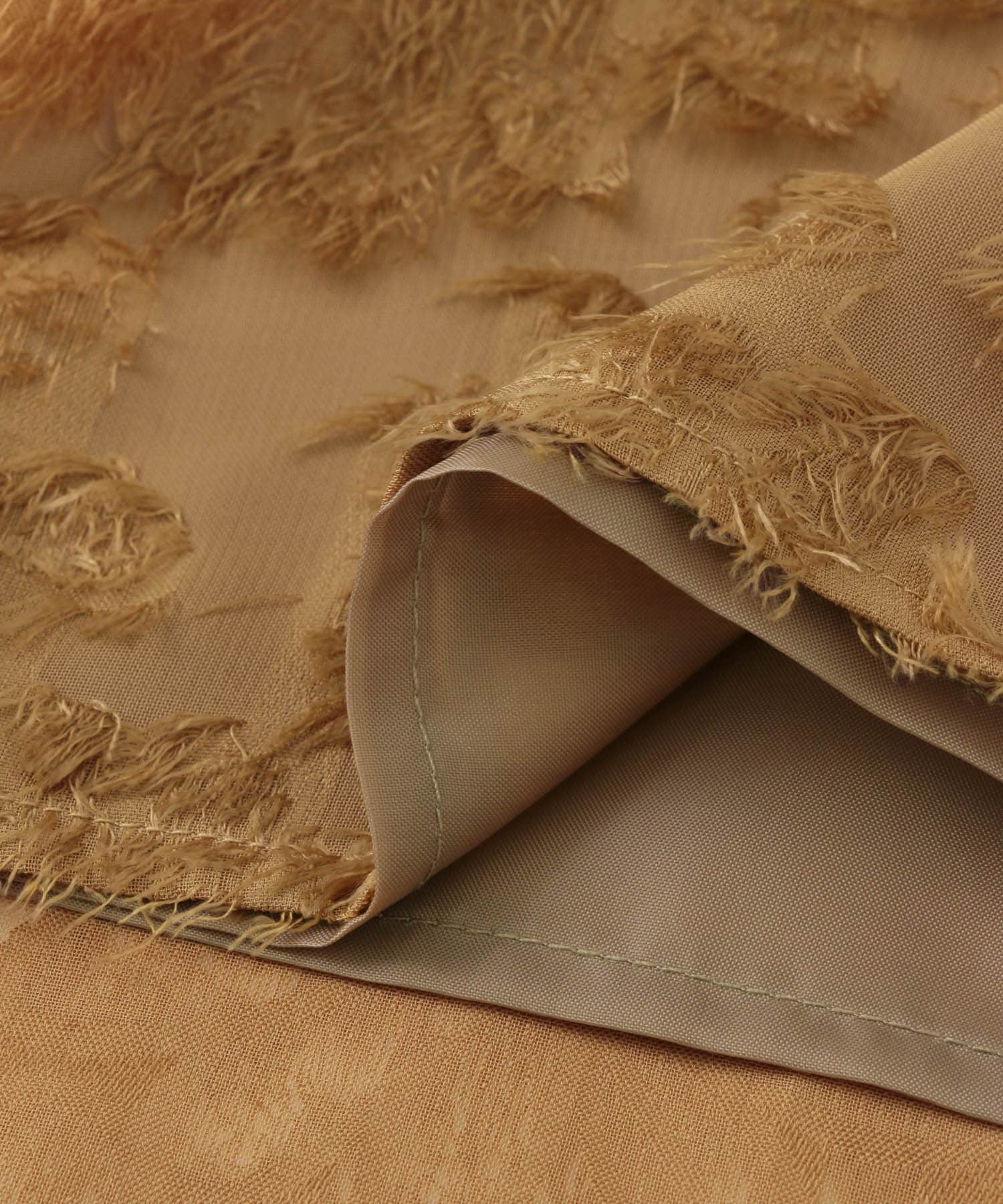 フラワージャガードストレートスカート CAMEL S