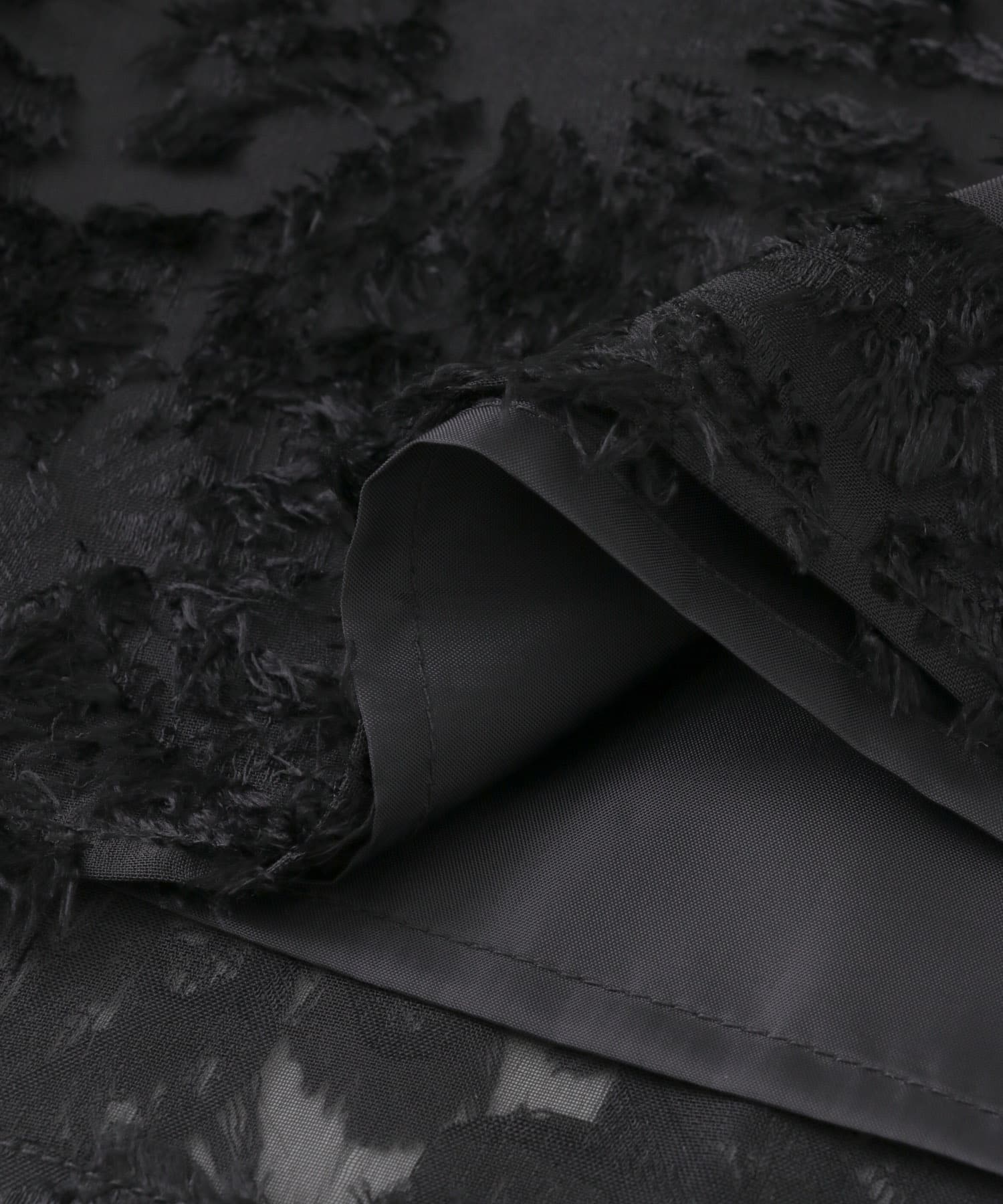 フラワージャガードストレートスカート BLACK S