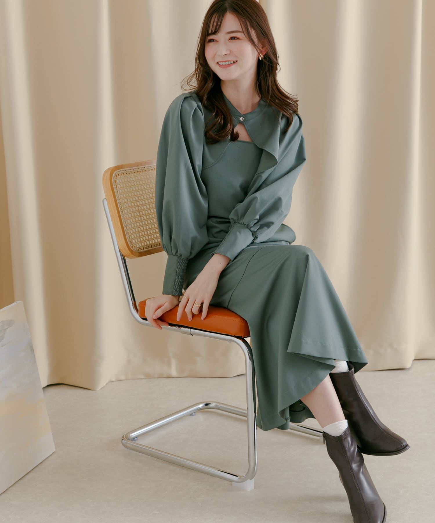 身長：160cm サイズ：one