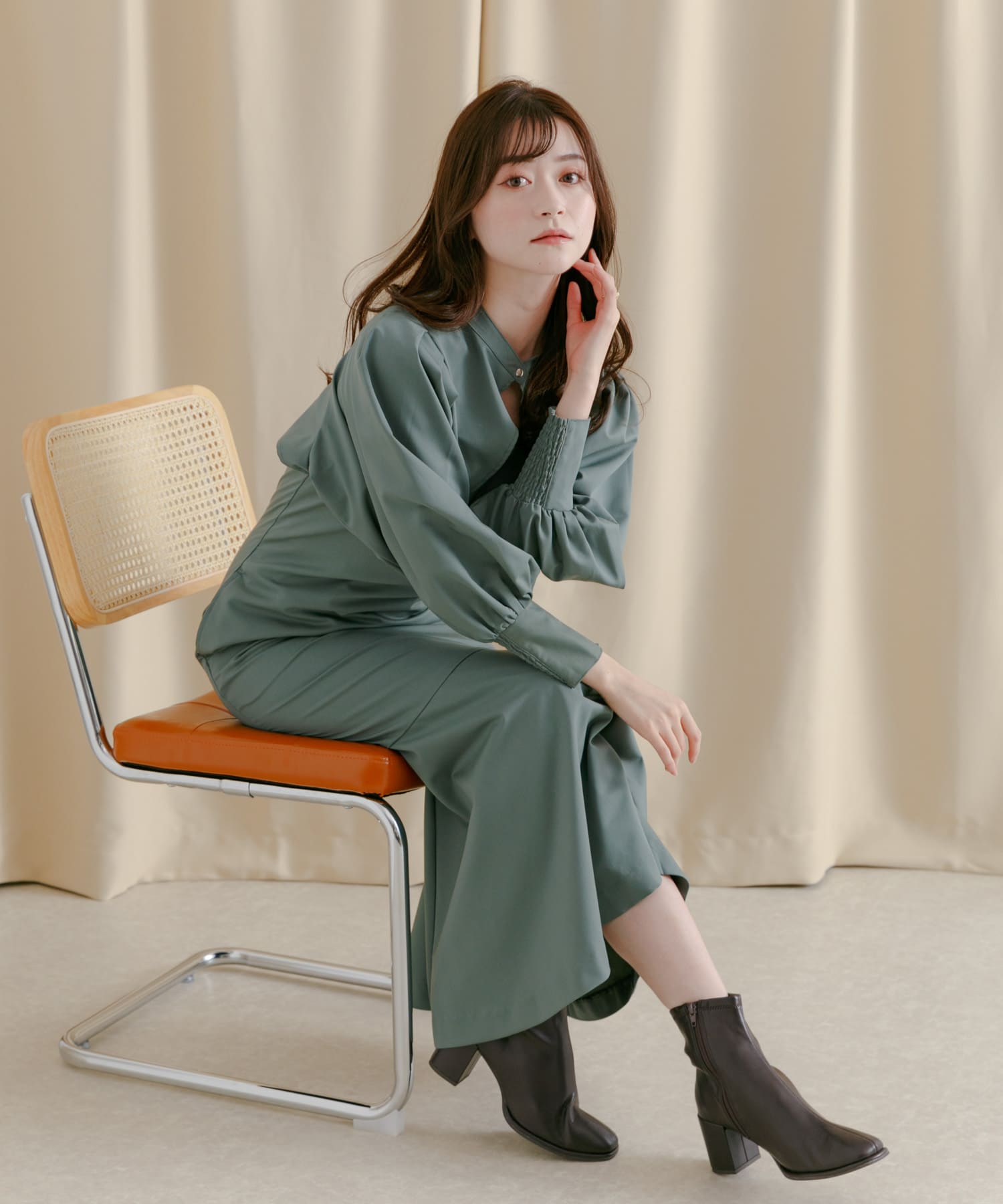 身長：160cm サイズ：one