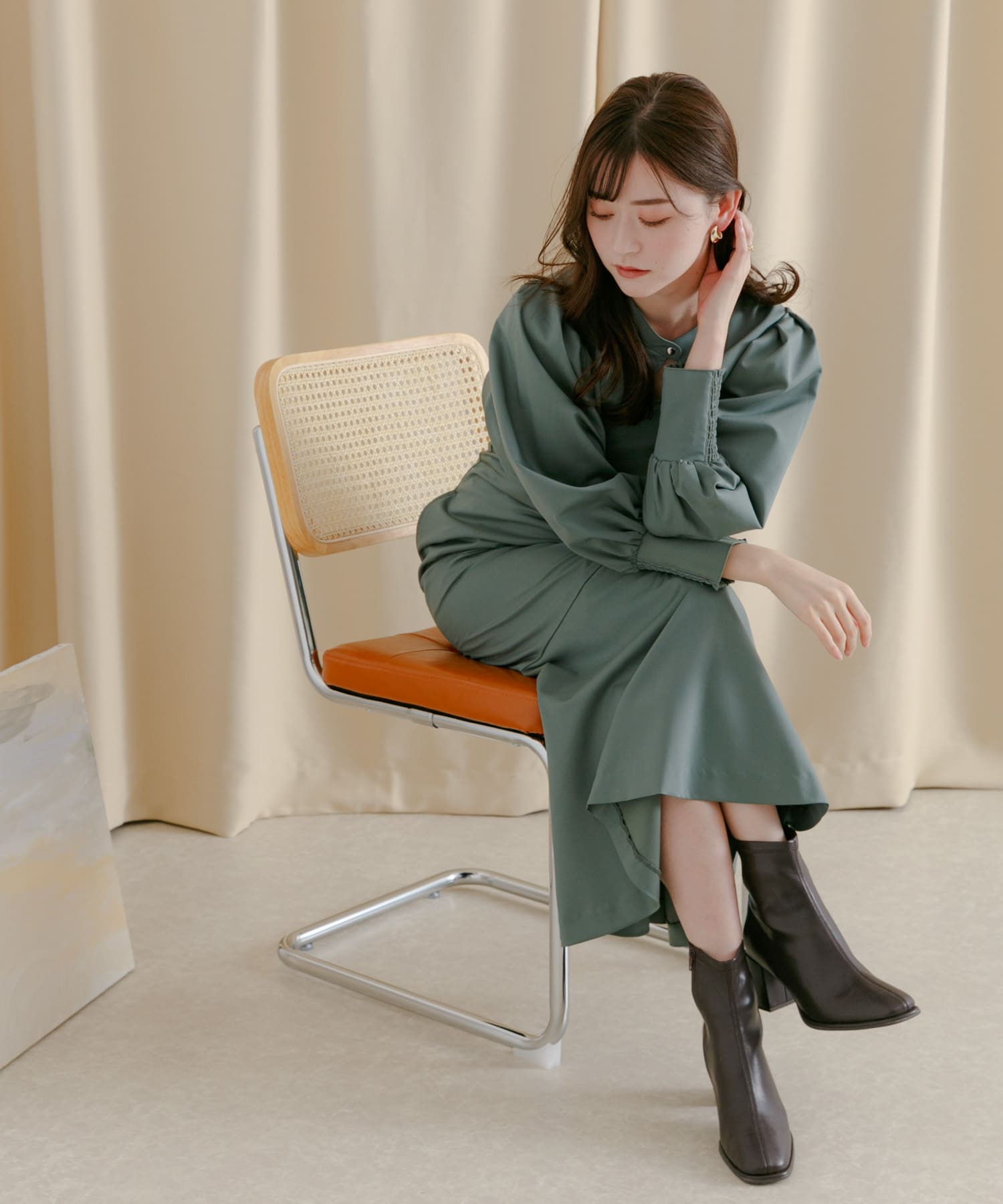 身長：160cm サイズ：one