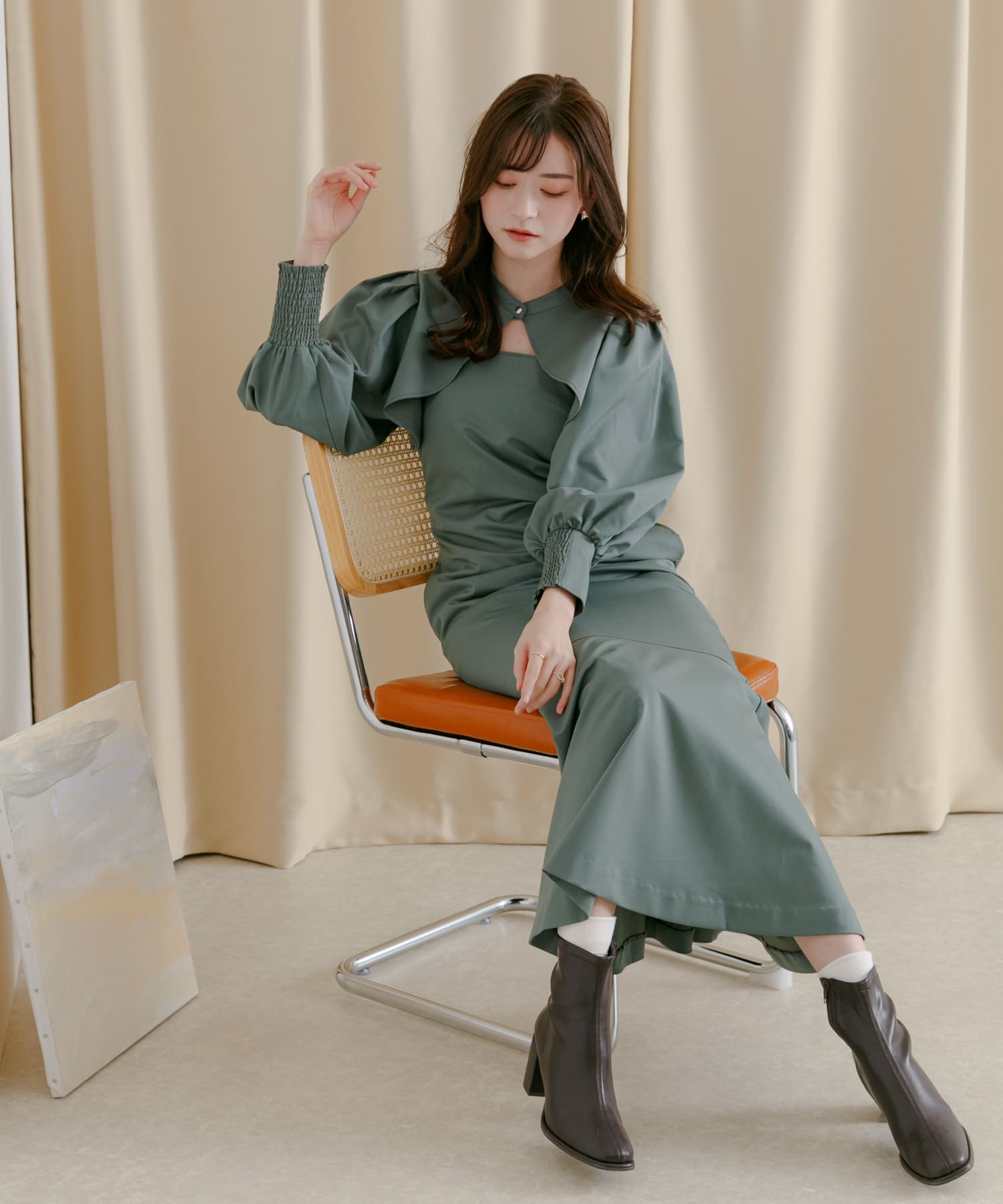身長：160cm サイズ：one