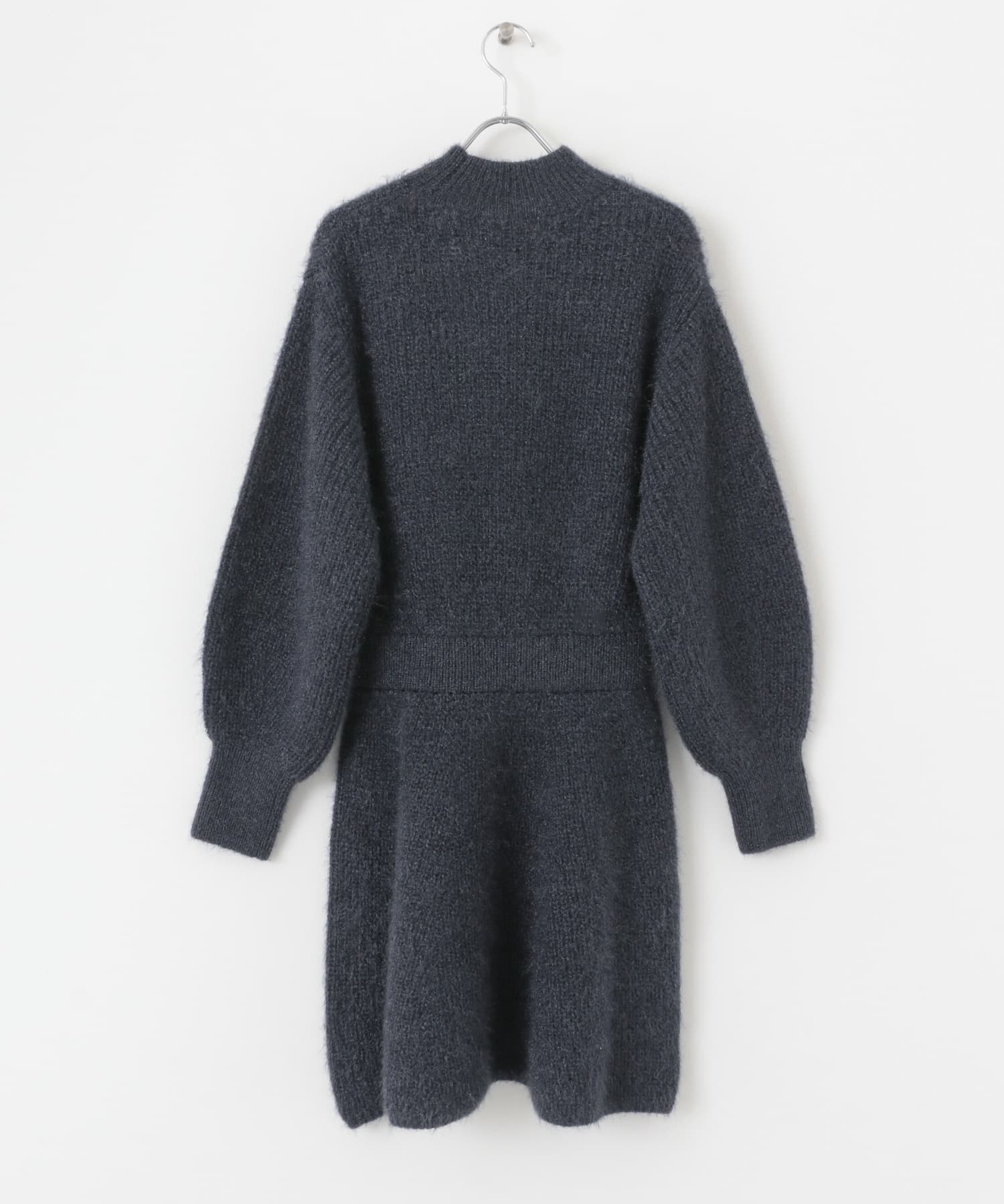 ウエストマークニットワンピース NAVY one