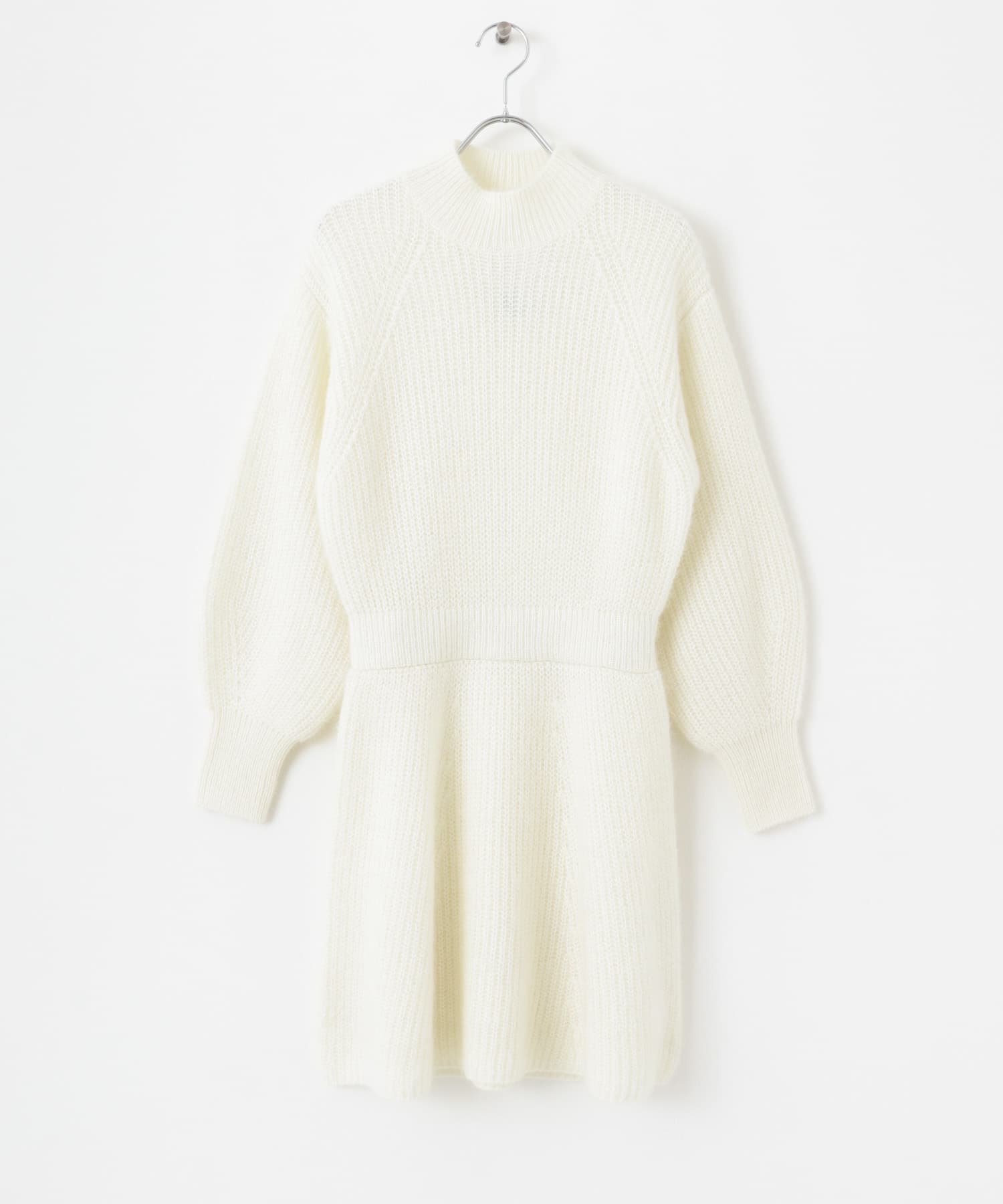 ウエストマークニットワンピース IVORY one