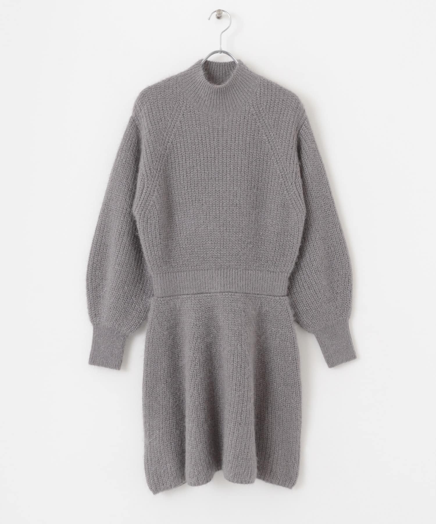 ウエストマークニットワンピース GRAY one