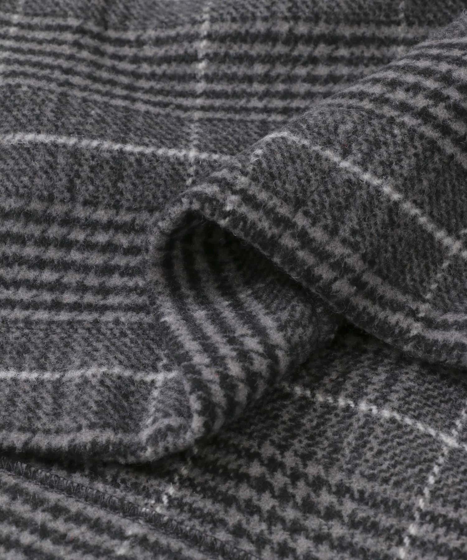 ビッグカラーミディコート GRY×O.WHT one