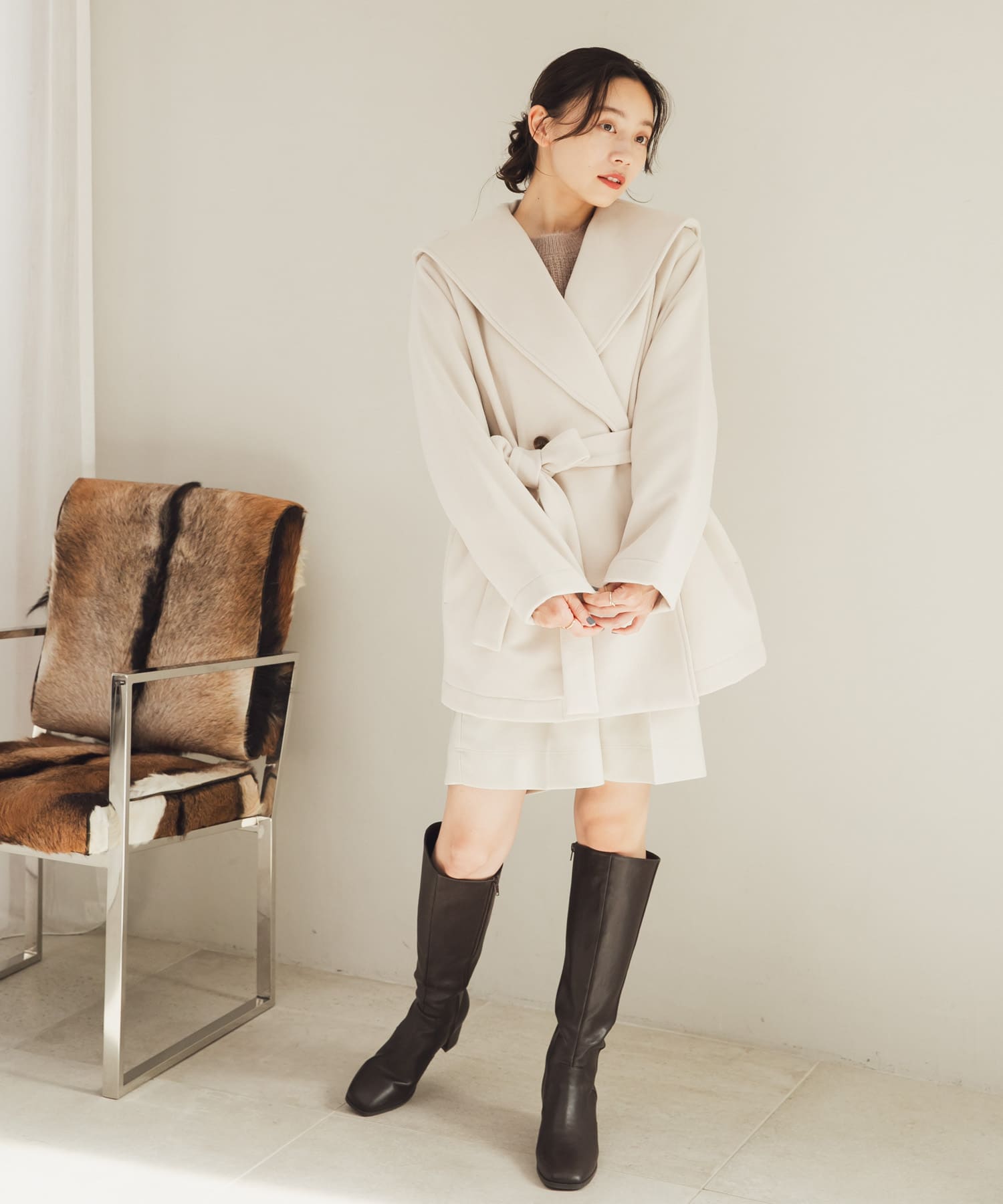 身長：162cm サイズ：one