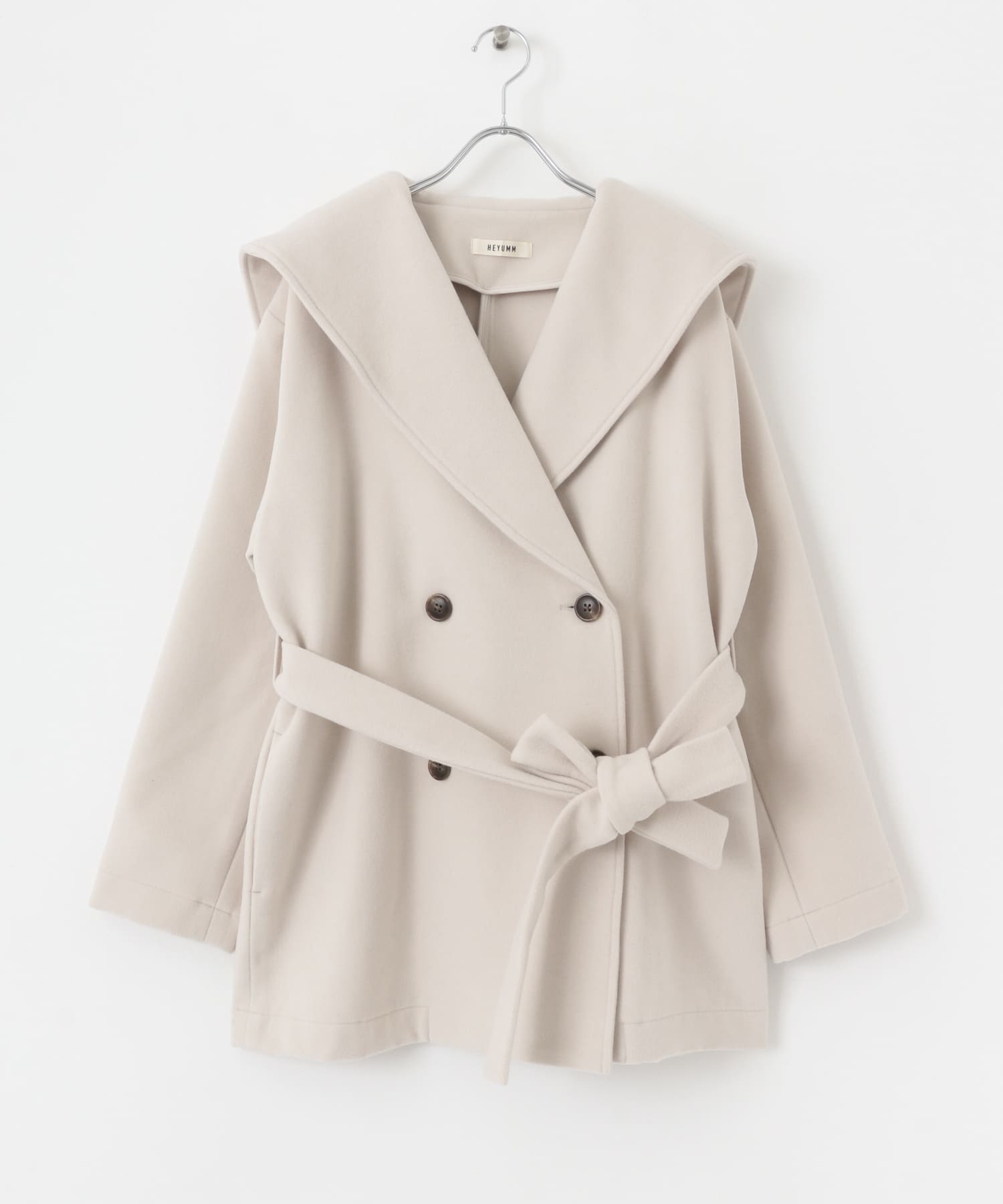 ビッグカラーミディコート GREIGE one