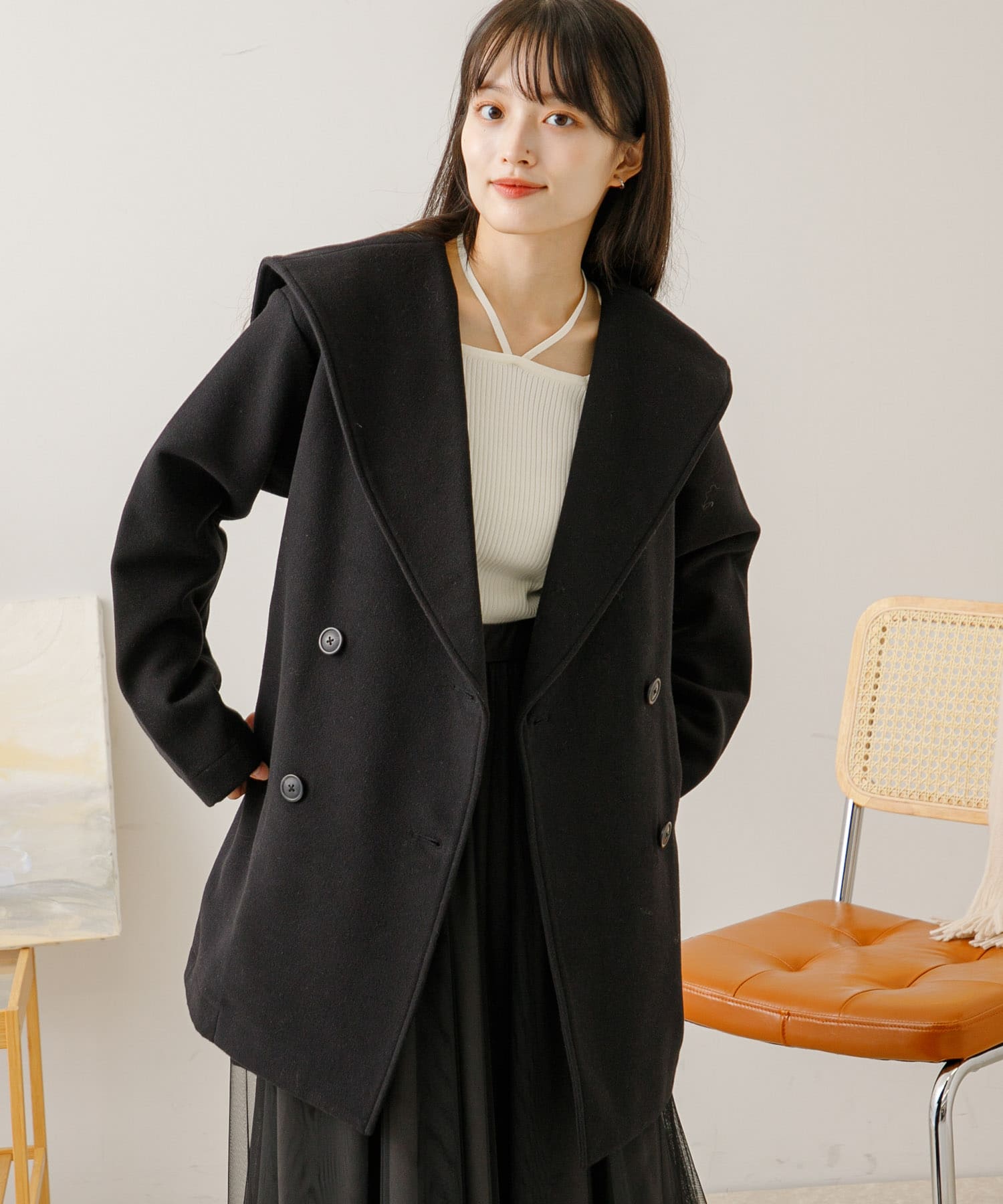 身長：155cm サイズ：one