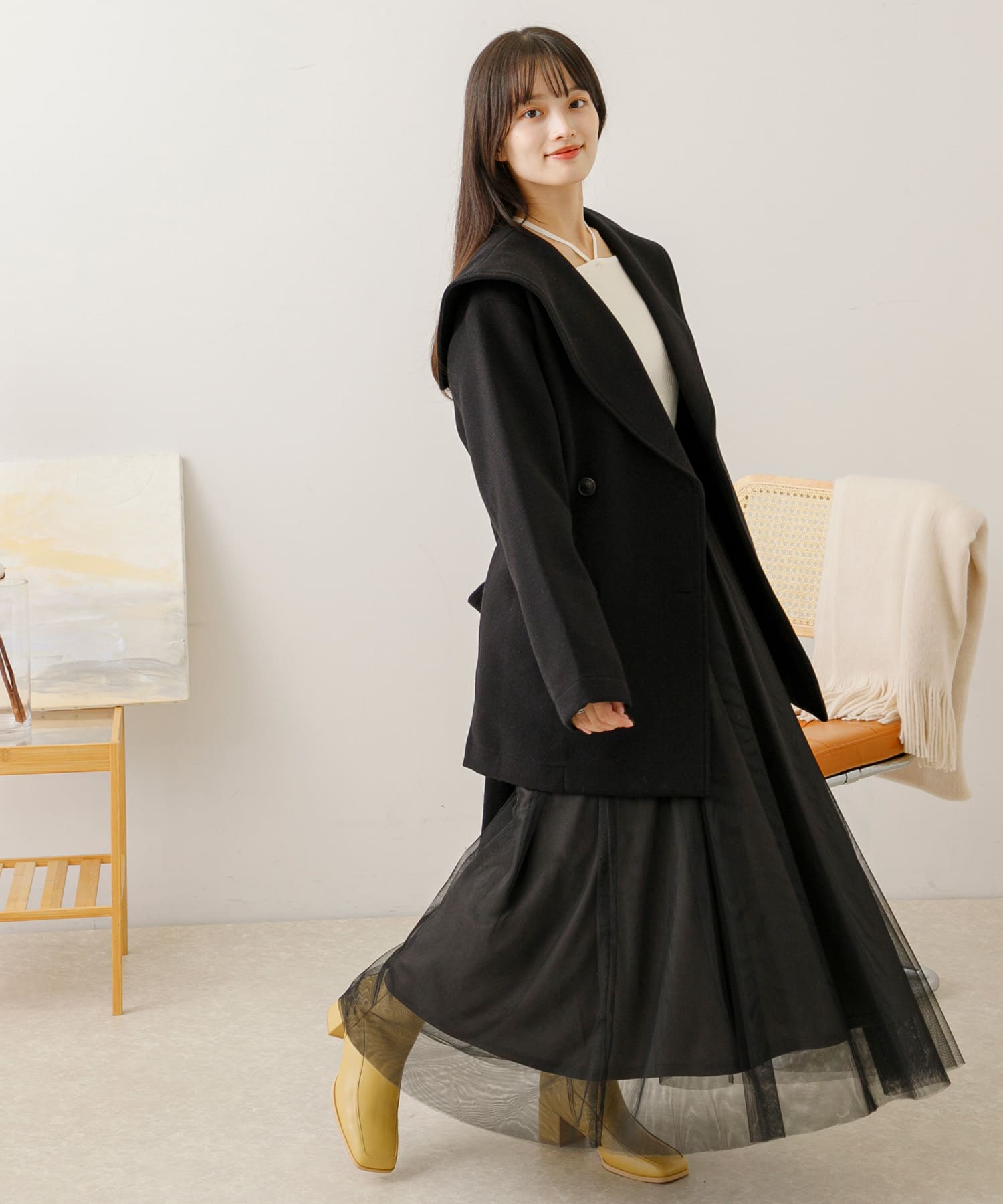 身長：155cm サイズ：one