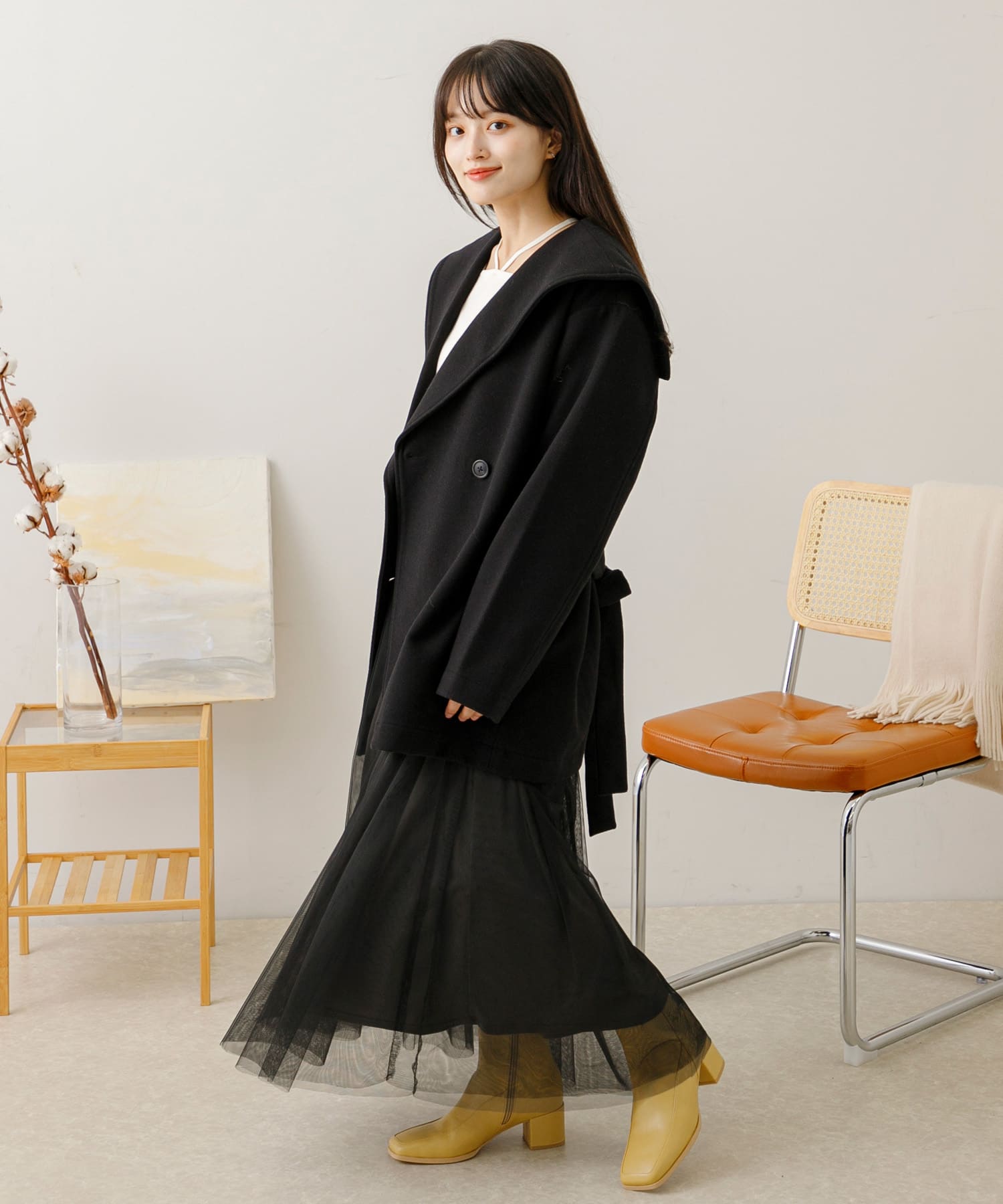 身長：155cm サイズ：one