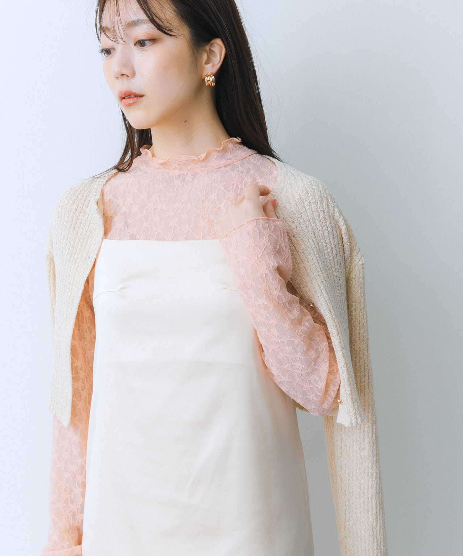 身長：159cm サイズ：one