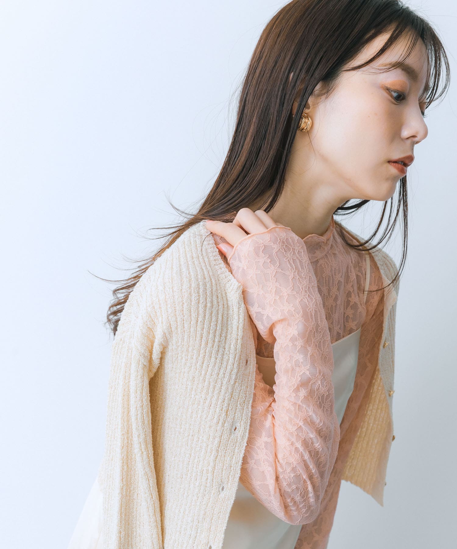 身長：159cm サイズ：one