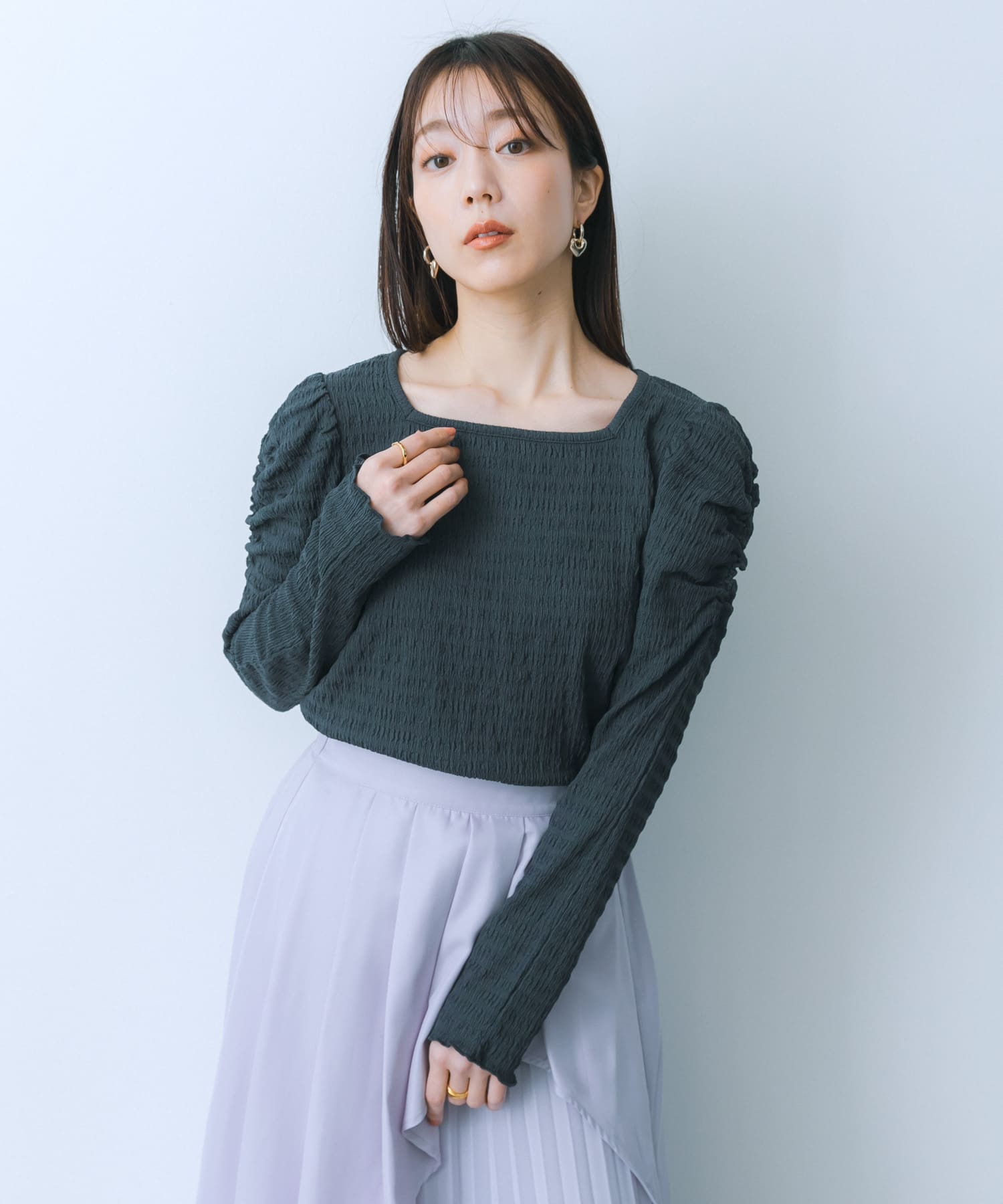 身長：159cm サイズ：one