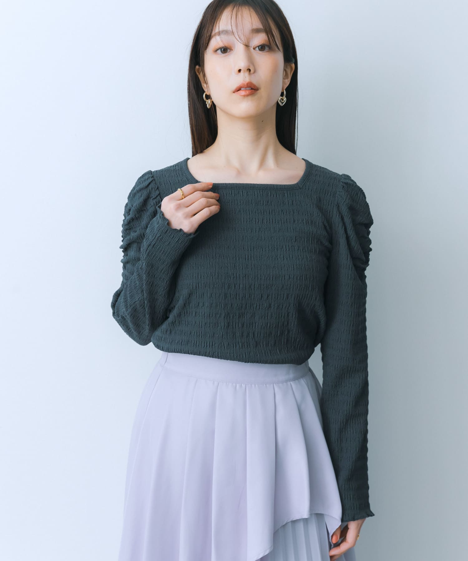 身長：159cm サイズ：one
