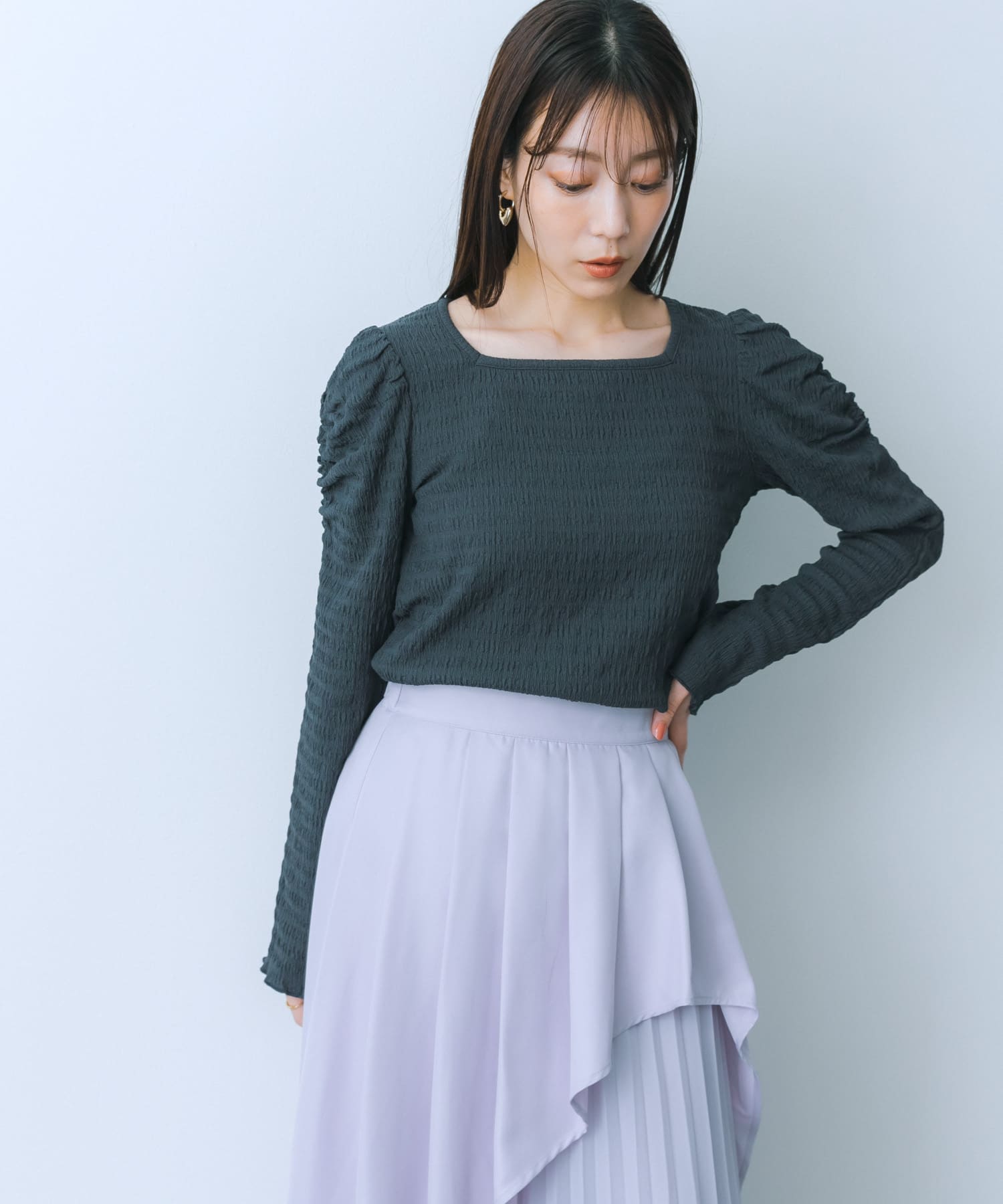 身長：159cm サイズ：one