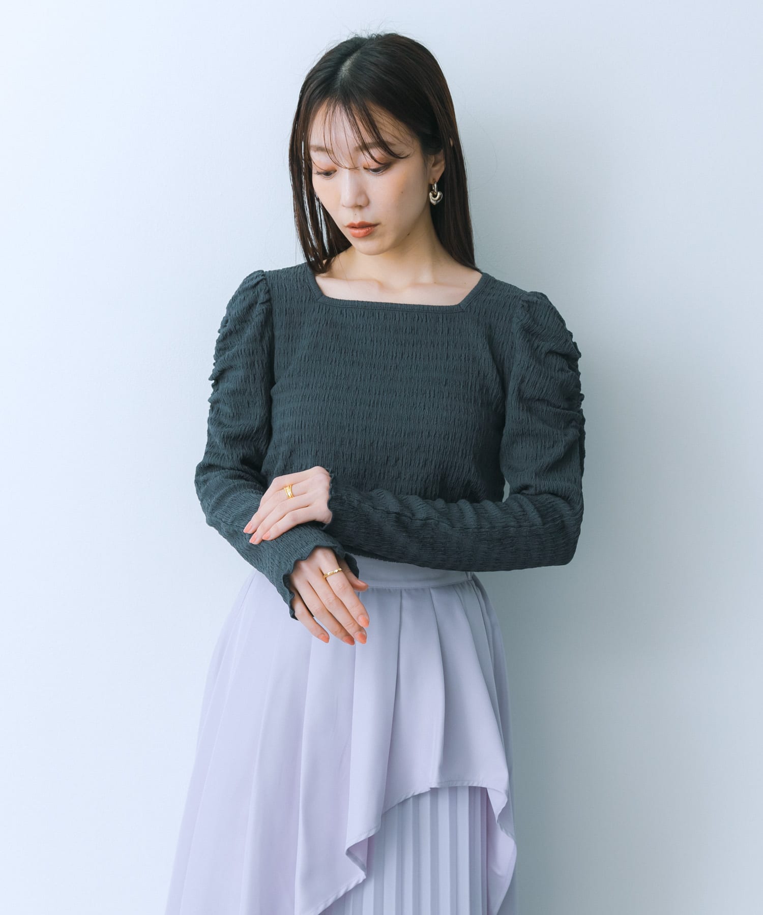 身長：159cm サイズ：one