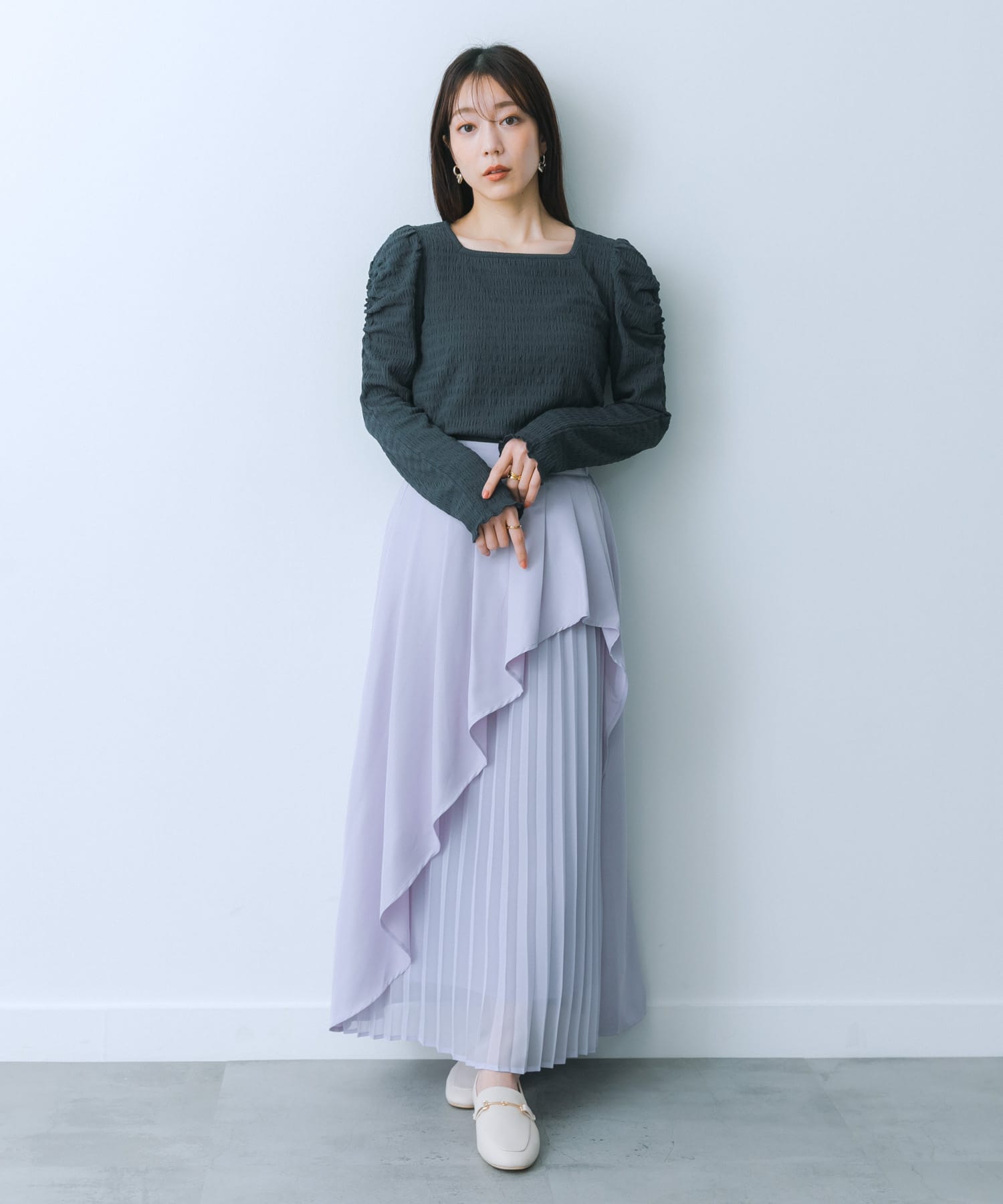 身長：159cm サイズ：one
