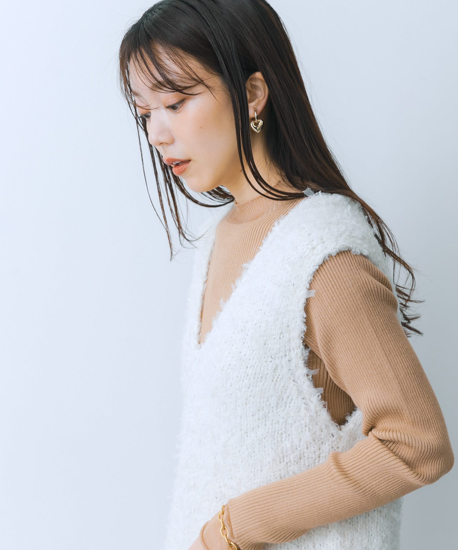 身長：159cm サイズ：one