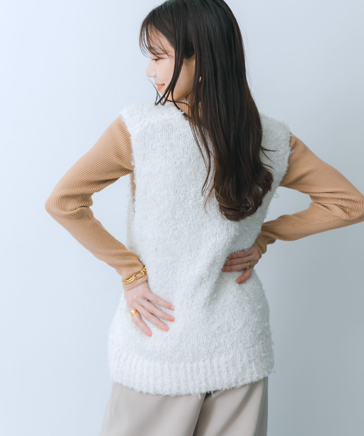 身長：159cm サイズ：one