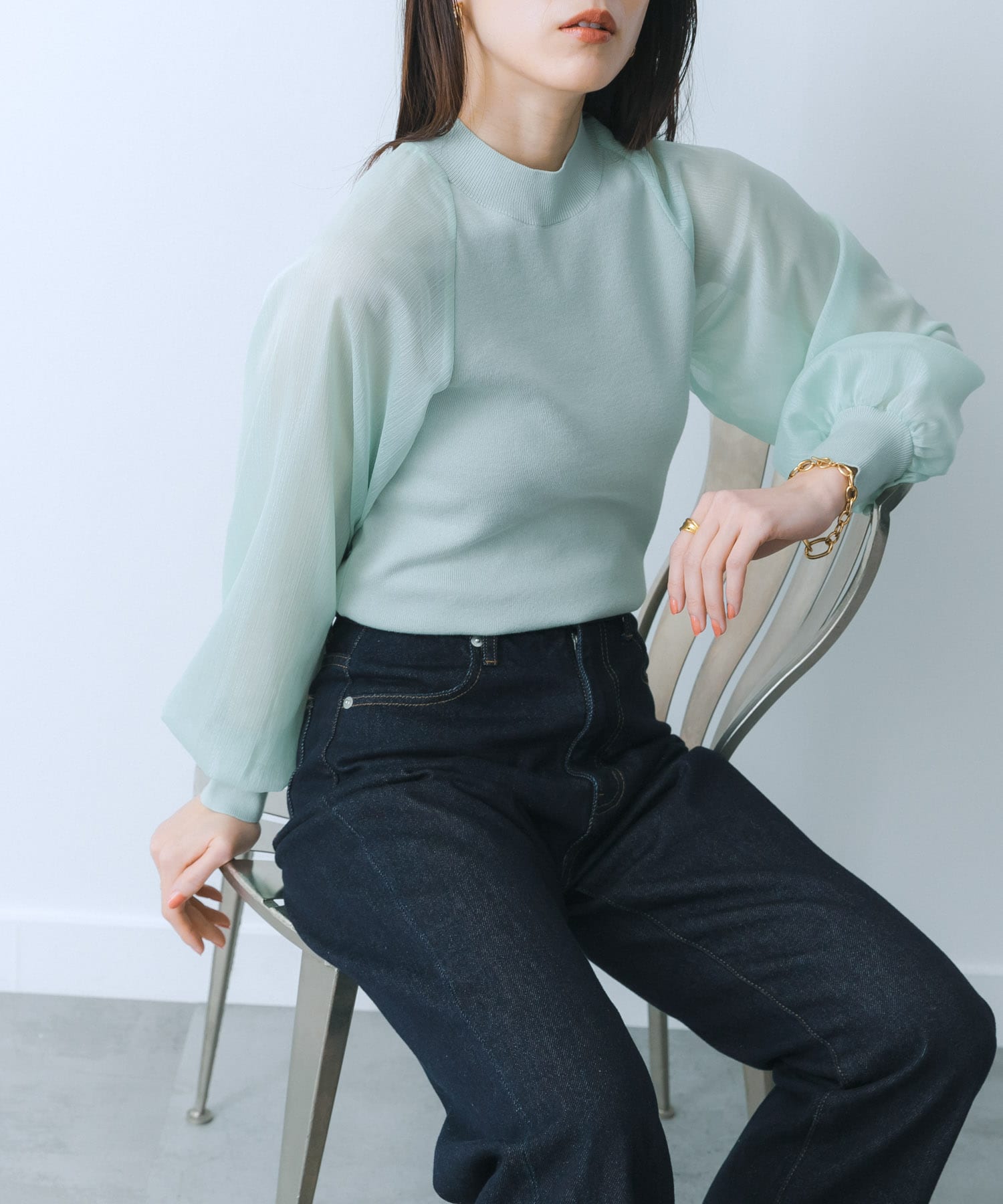 身長：159cm サイズ：one